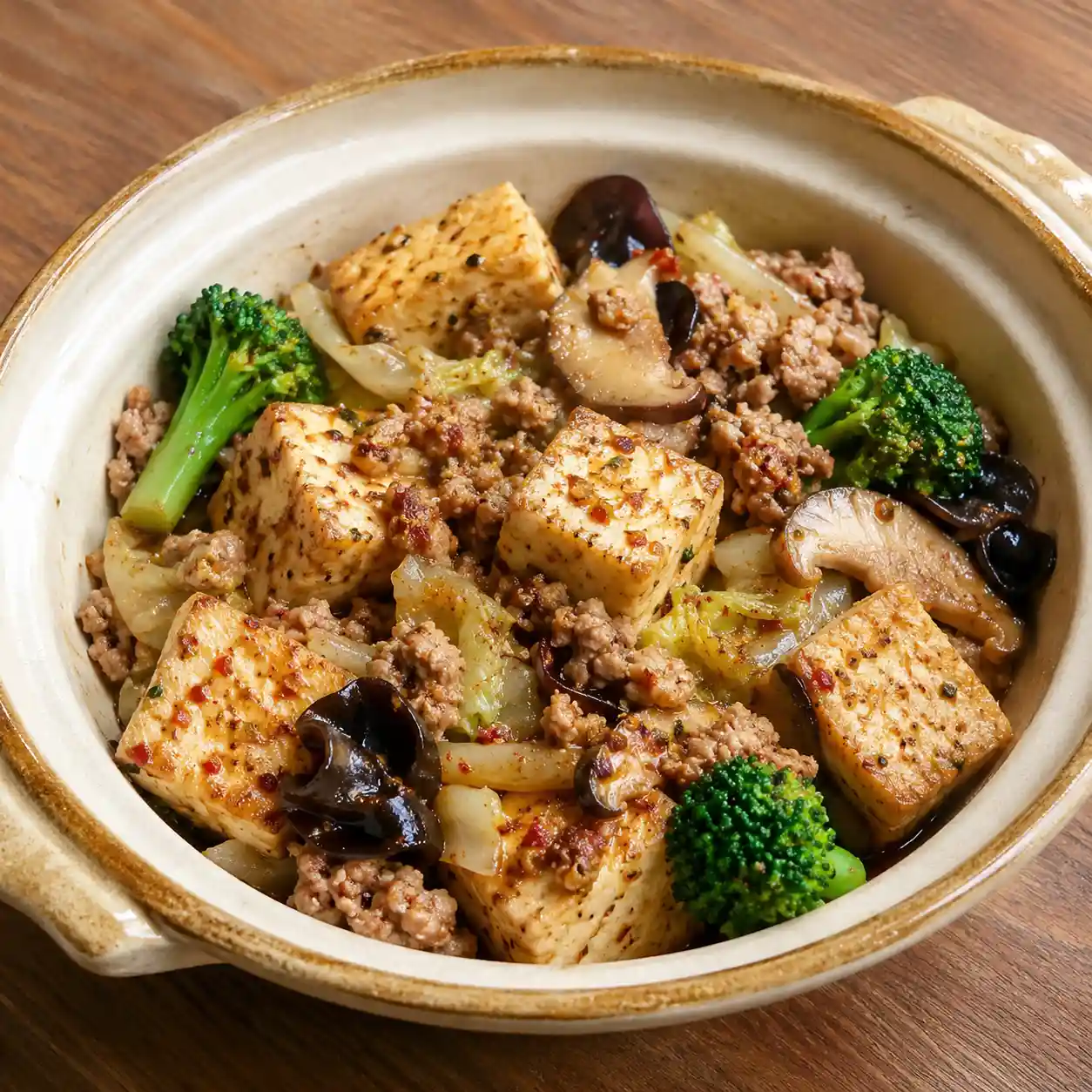 麻辣清滷乾鍋豆腐肉末