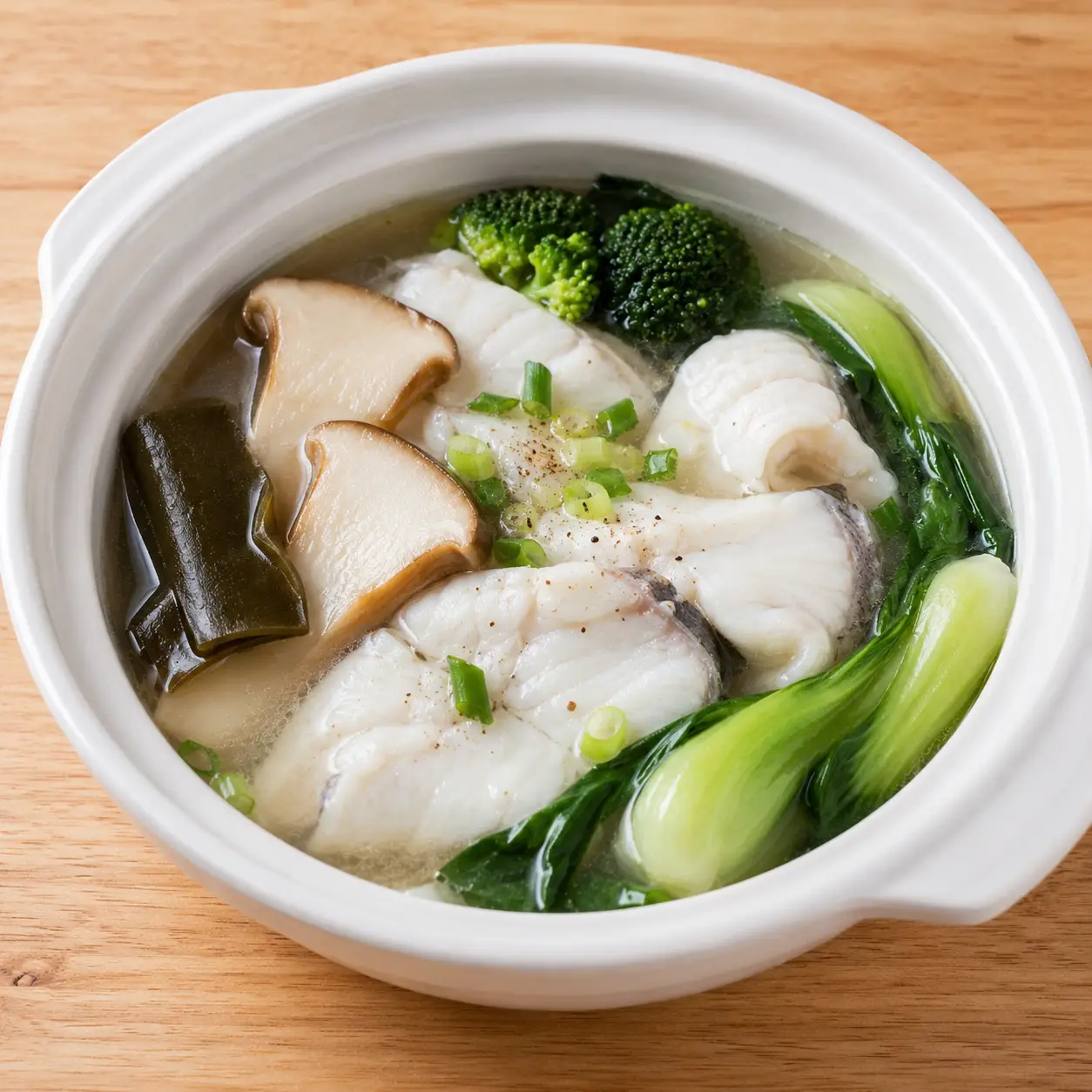 昆布魚片杏鮑菇清湯鍋