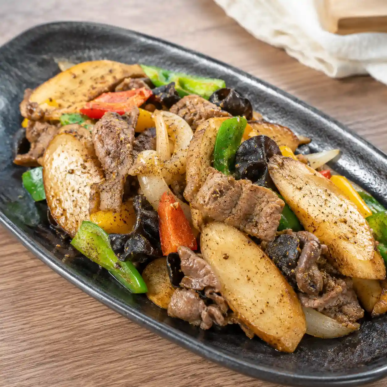 孜然牛肉杏鮑菇乾炒