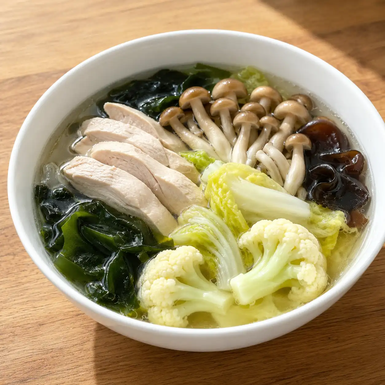 昆布雞胸鴻喜菇海藻碗