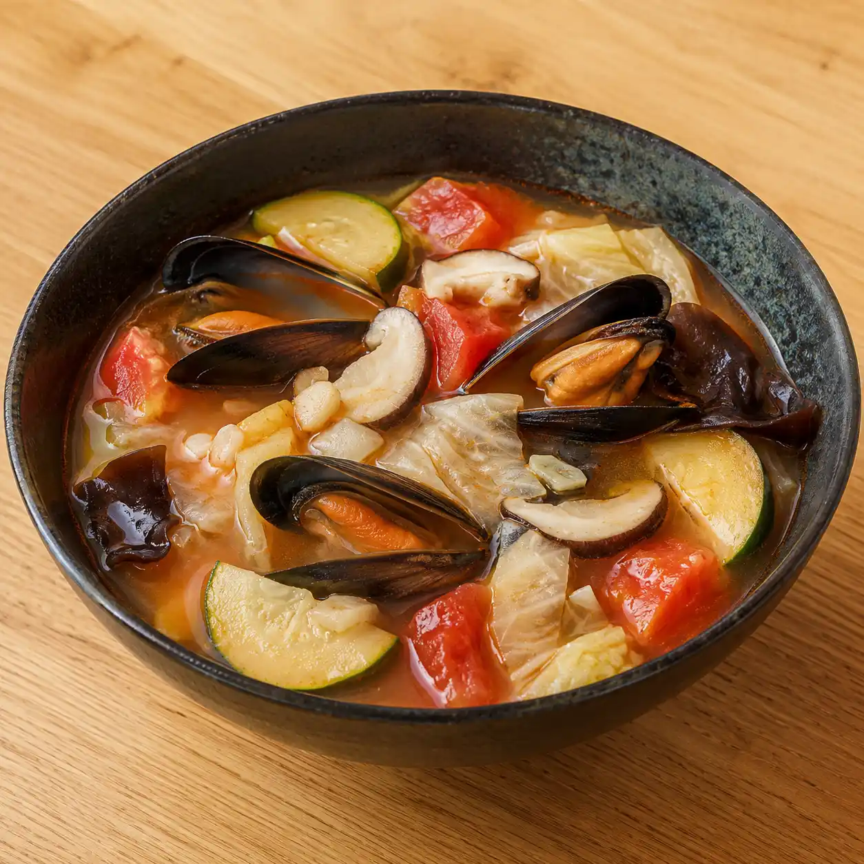 淡菜香菇番茄海味湯