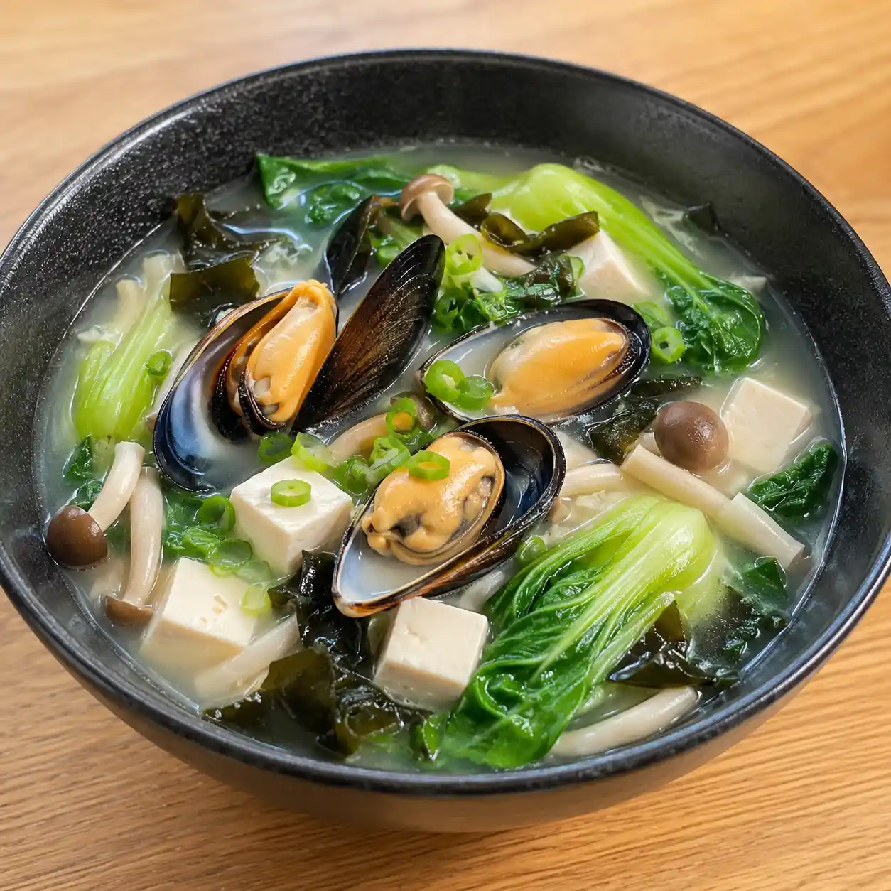 淡菜味噌小白菜湯
