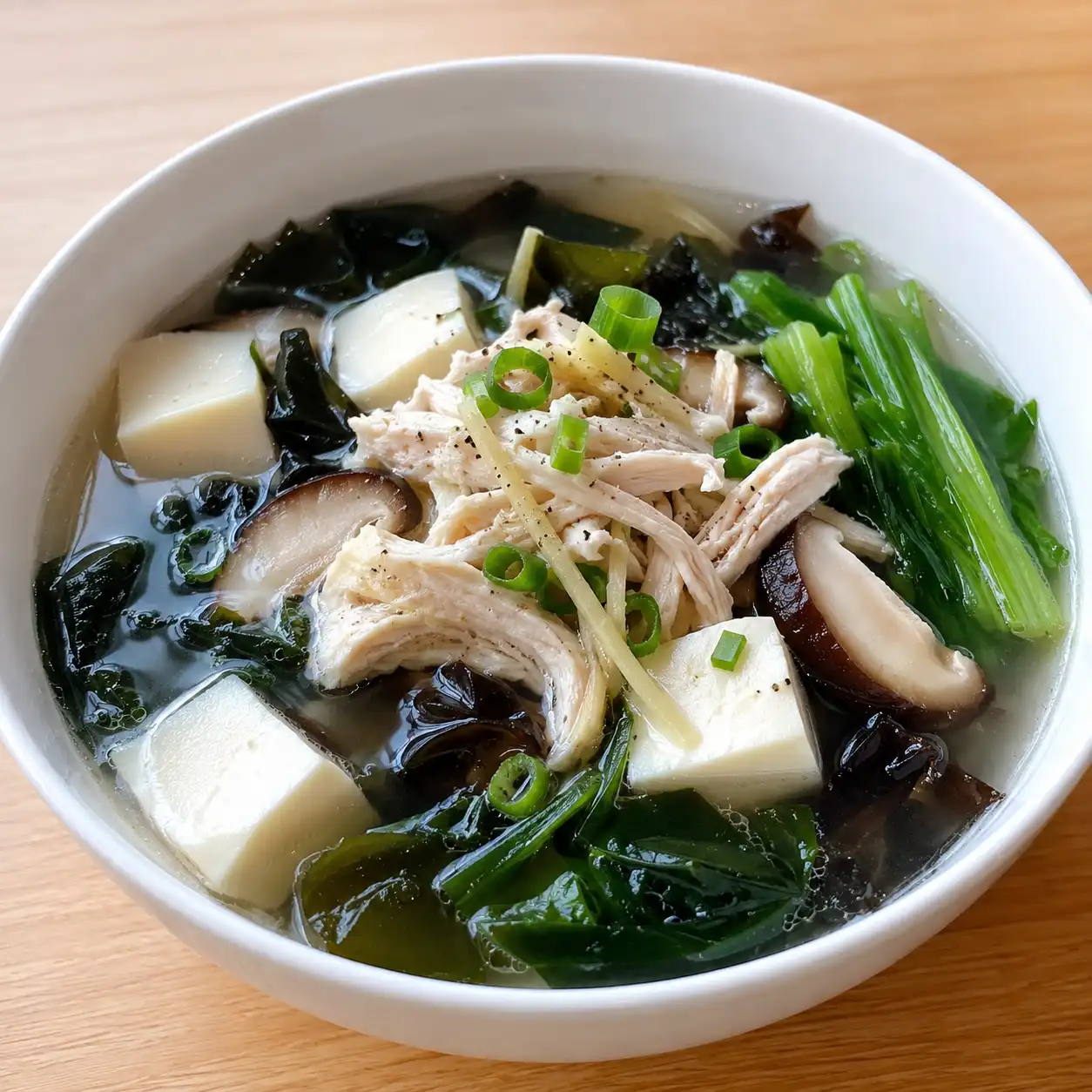 海味雞胸紫菜豆腐湯