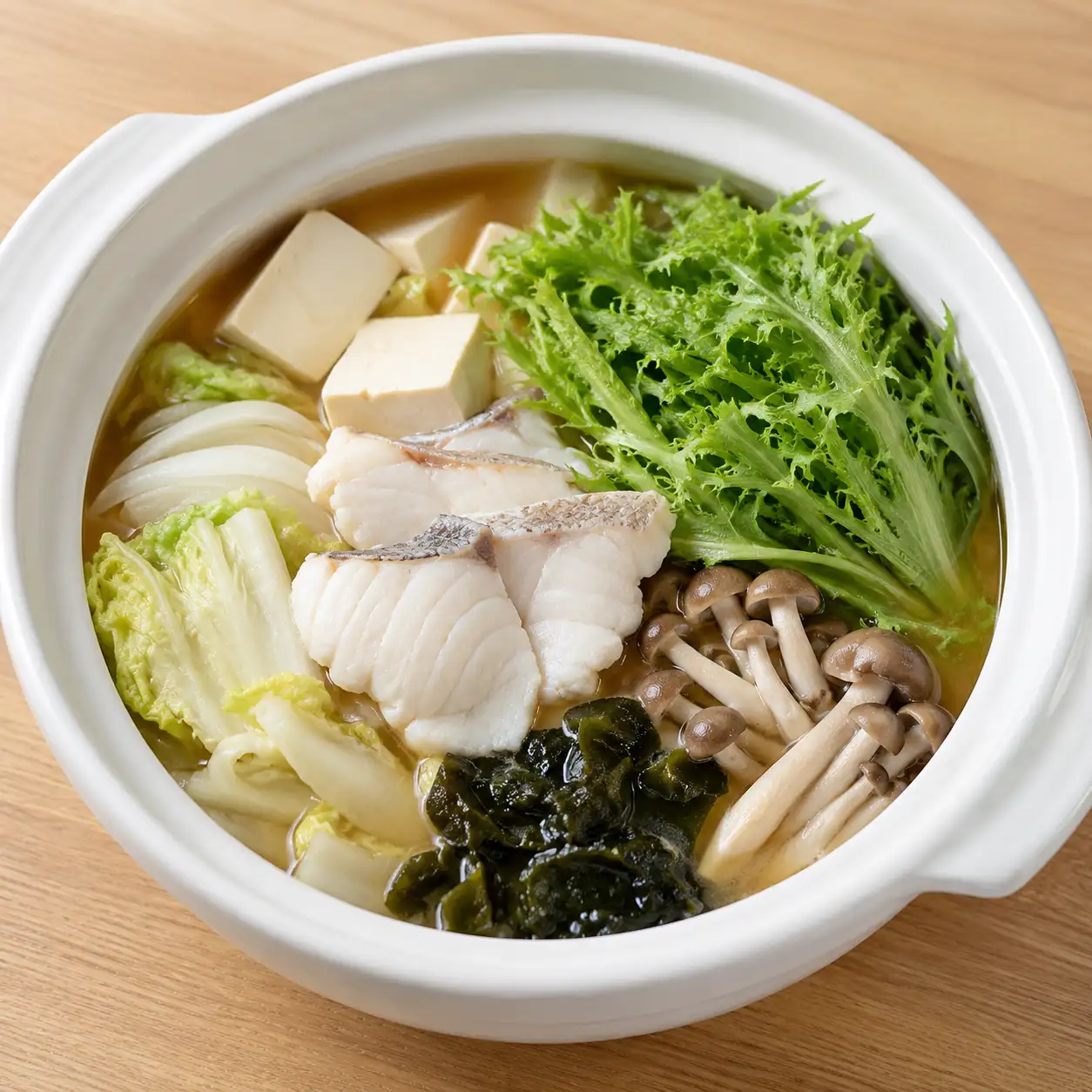 魚片苦苣味噌豆腐鍋
