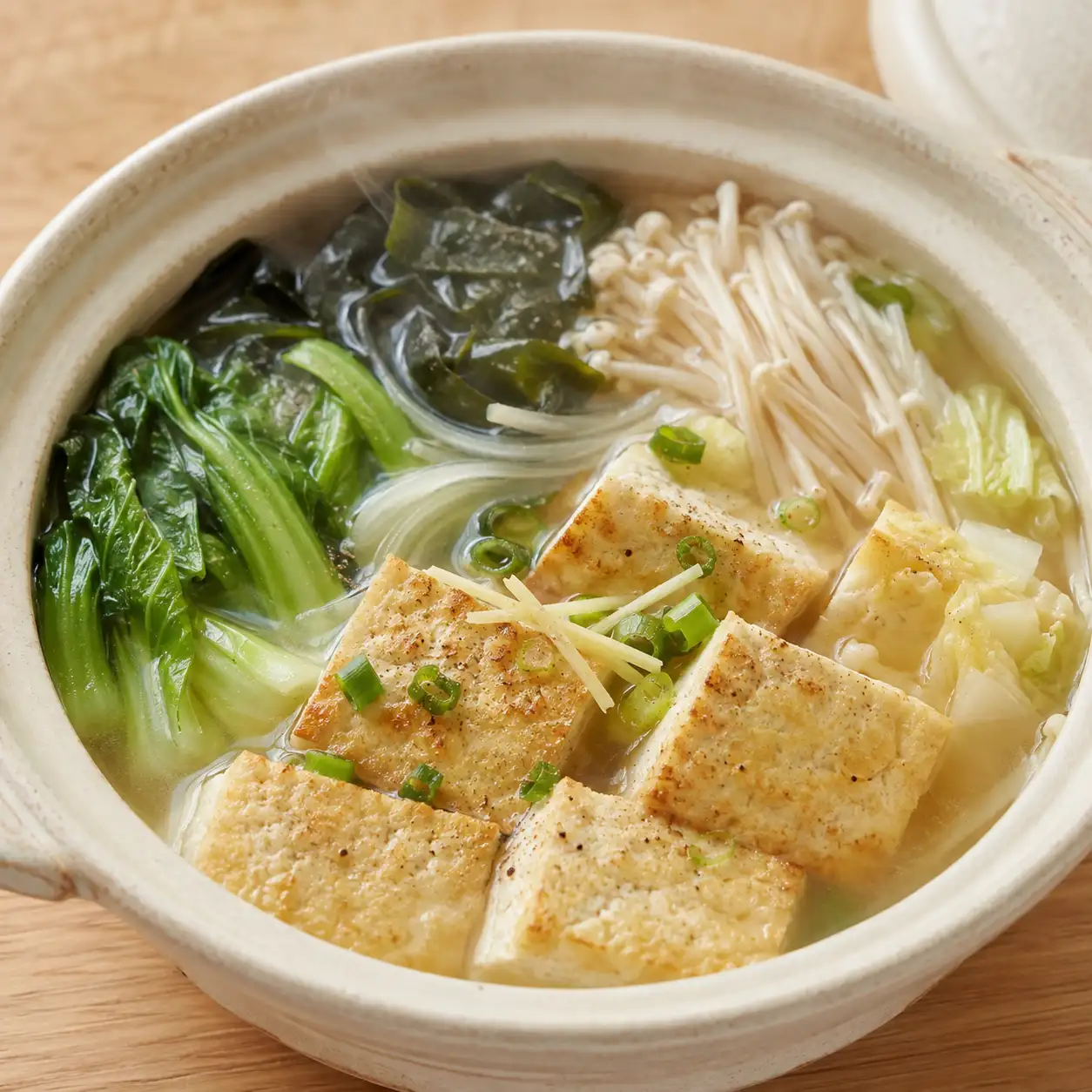 豆腐油菜味噌薄煮