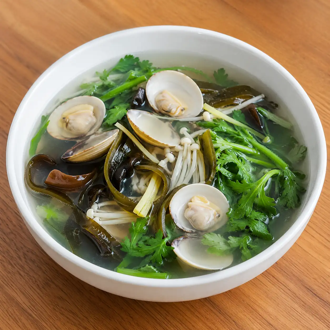 蛤蜊茼蒿昆布鮮湯