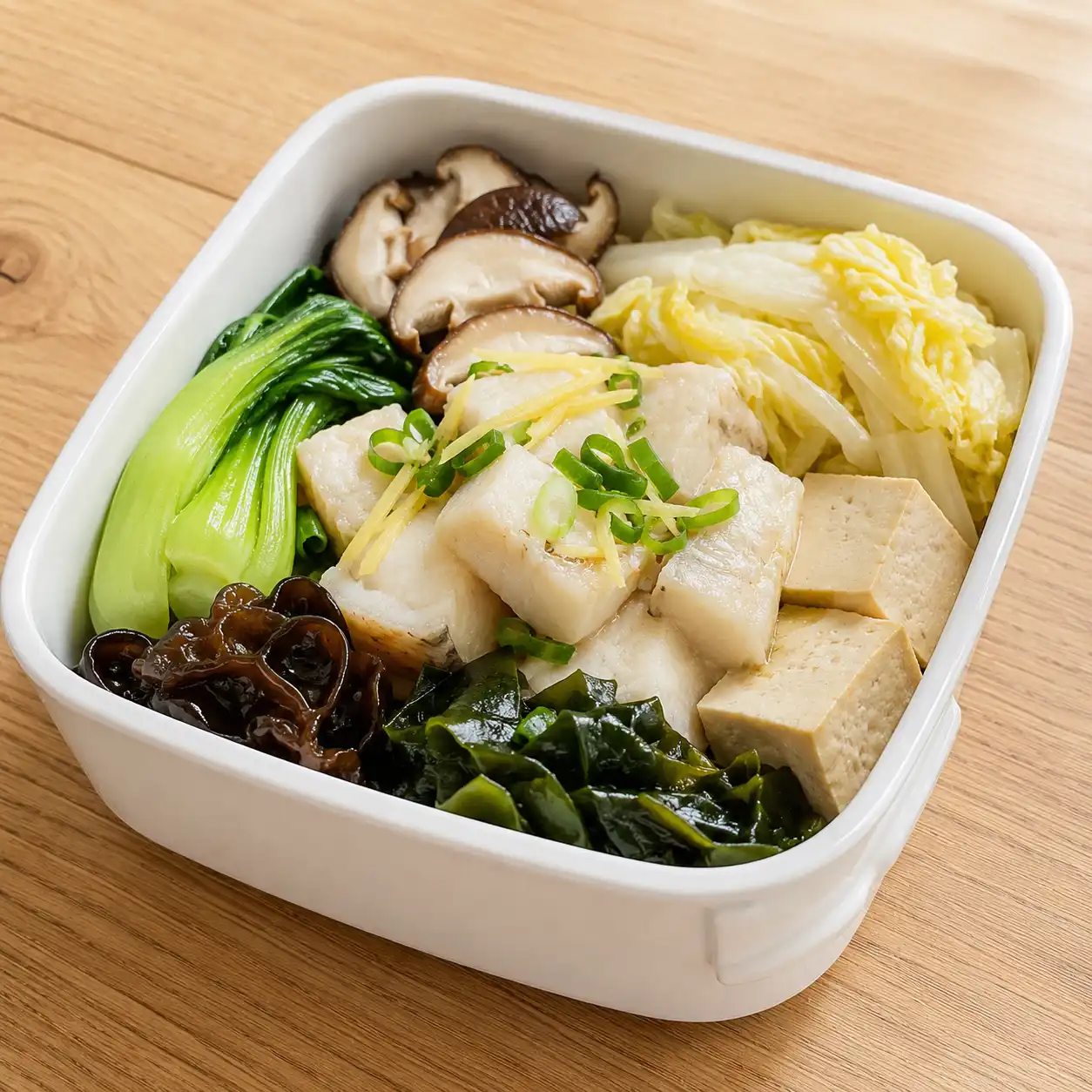 蔥薑魚塊豆腐餐盒