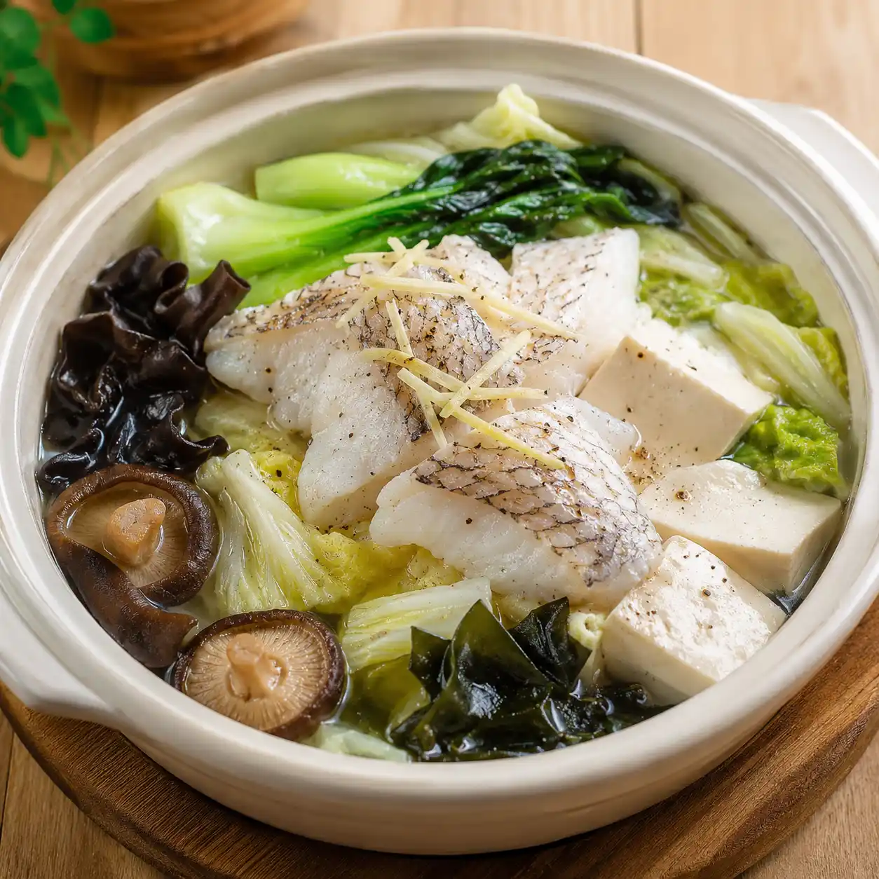 薑絲鯛魚豆腐白菜烤盒