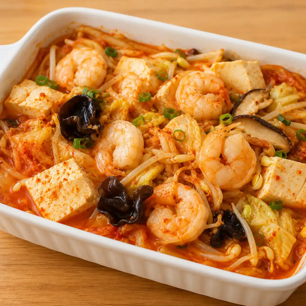 韓式泡菜蝦仁豆腐烤盒