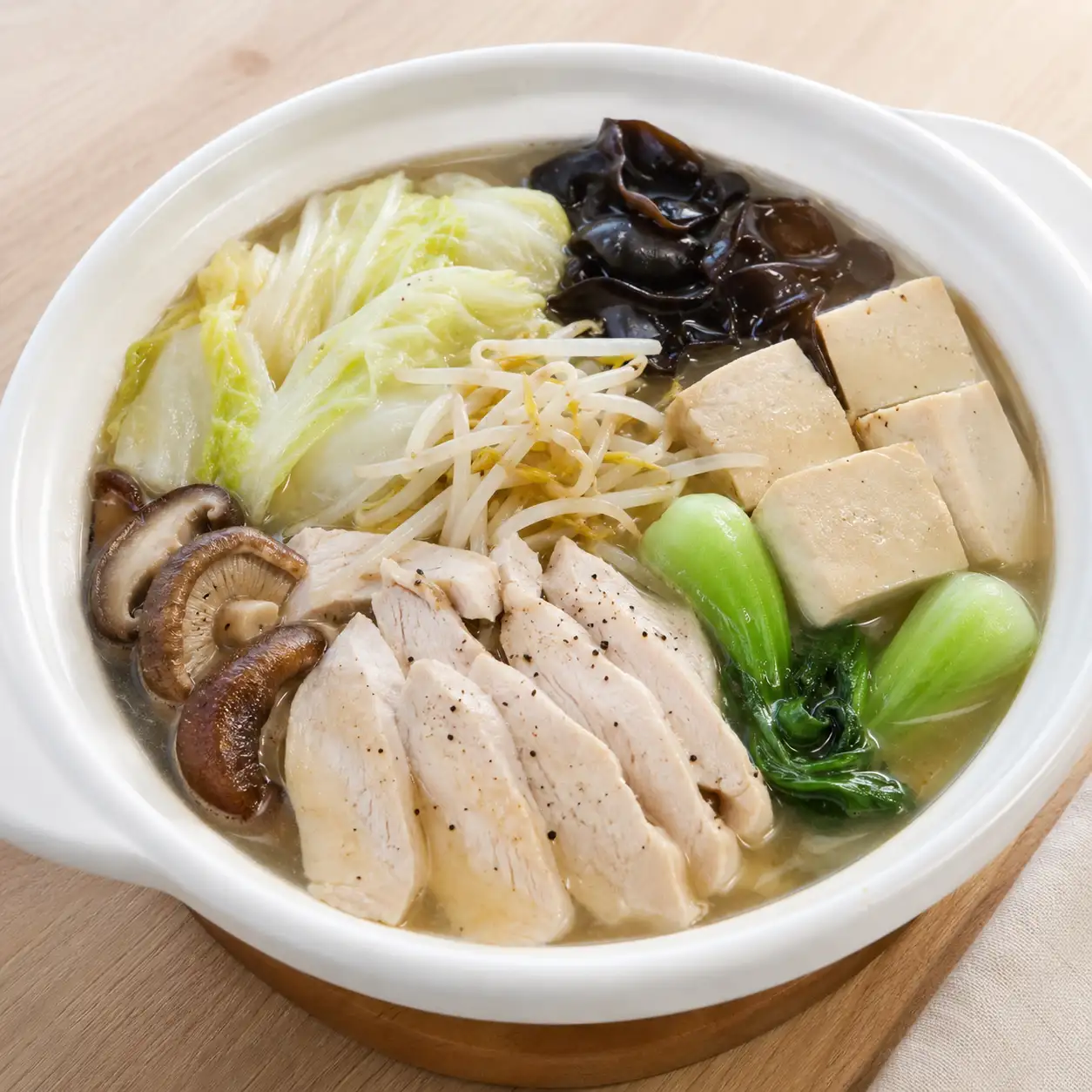 烏醋白胡椒雞胸豆芽鍋