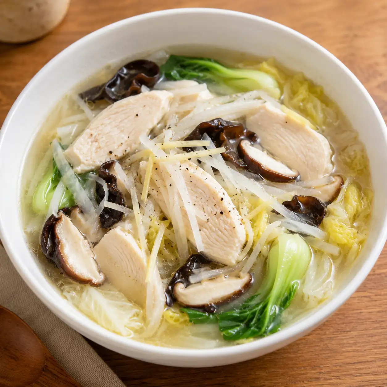 酸辣雞胸蘿蔔絲清湯