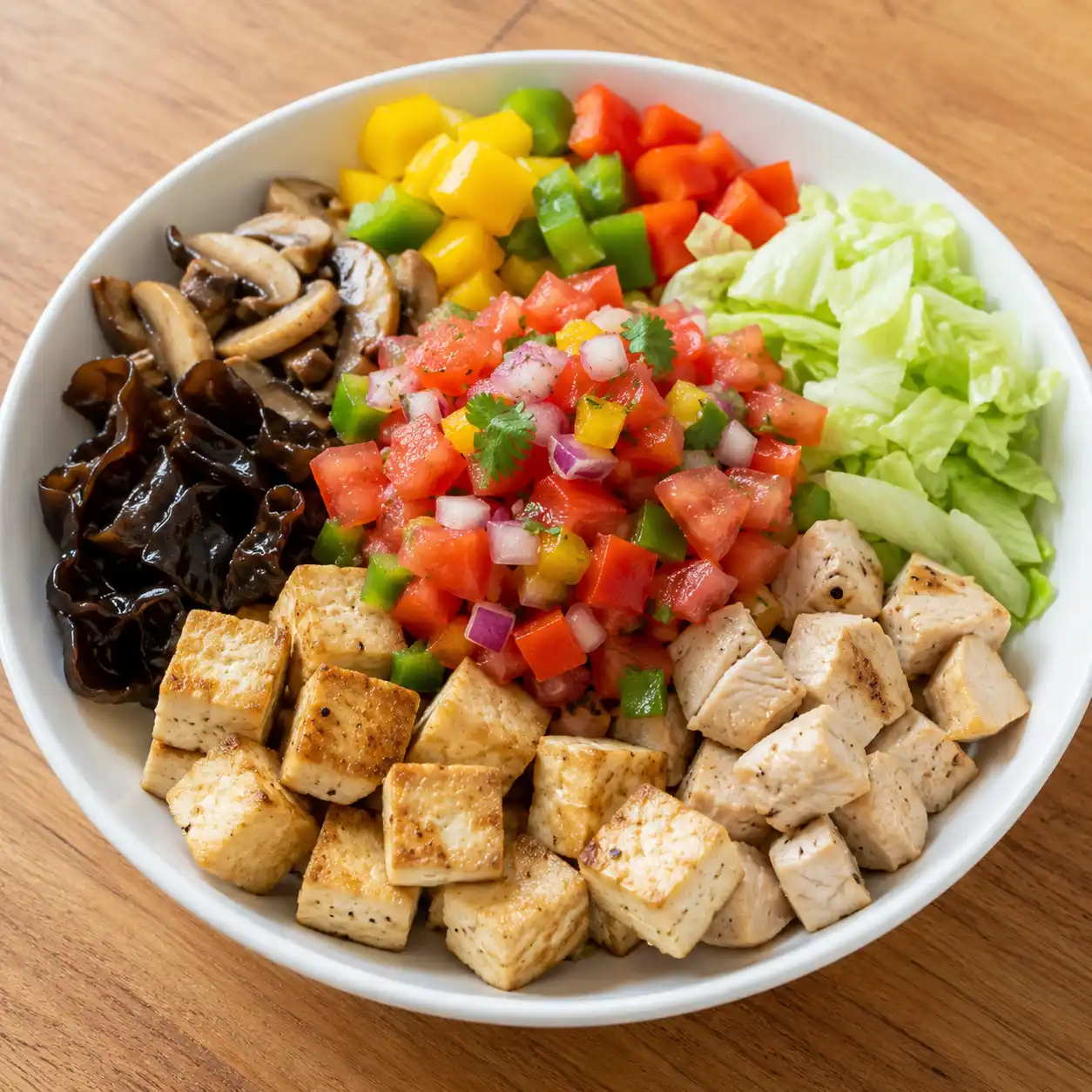 墨西哥莎莎雞胸豆腐碗