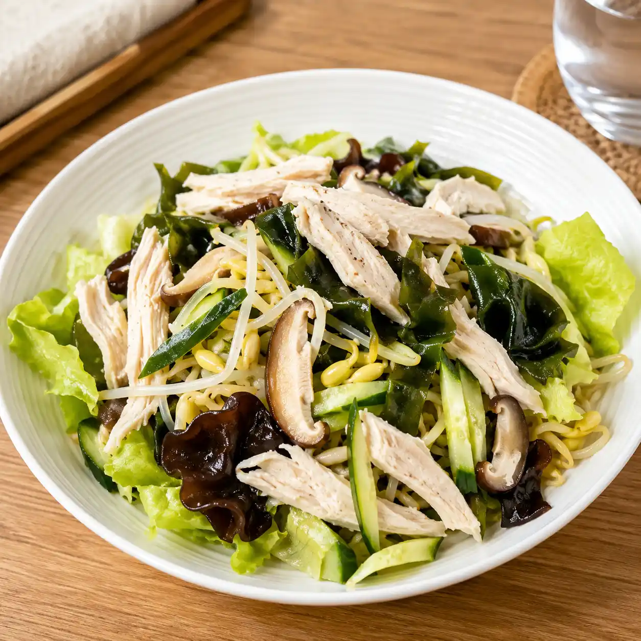 昆布雞胸豆芽海藻沙拉