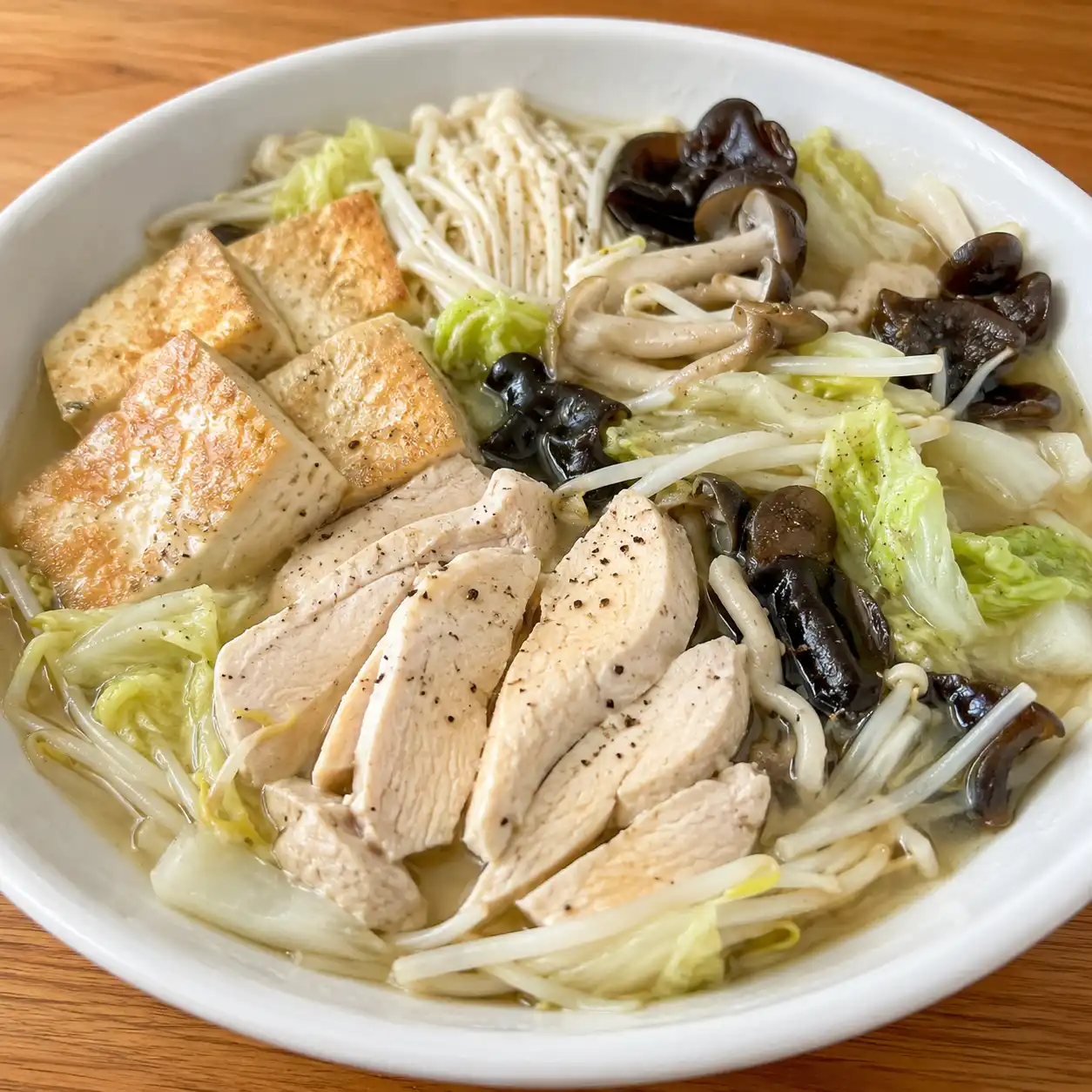 雞胸豆腐海鮮菇高纖煲
