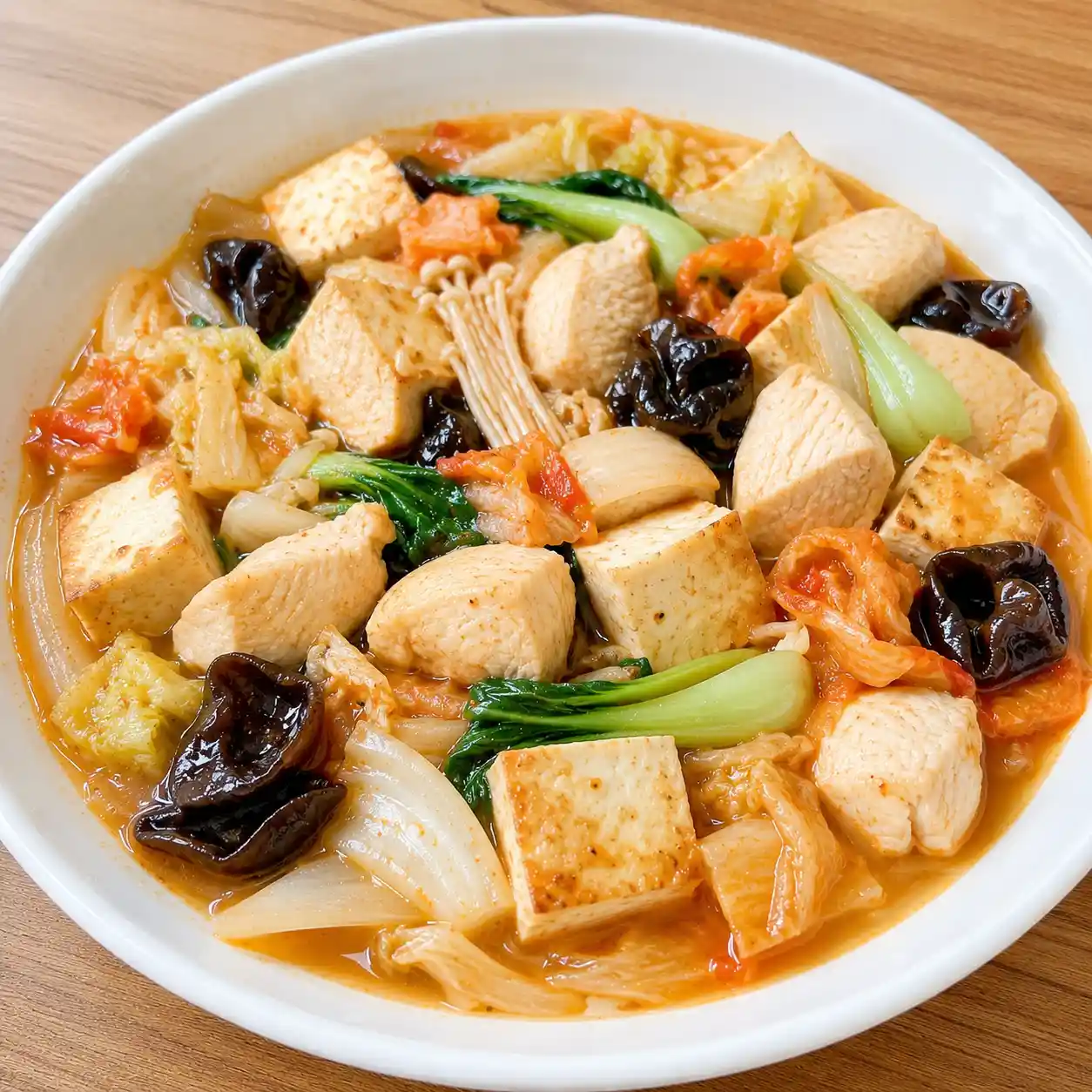 泡菜雞胸豆腐高麗菜鍋