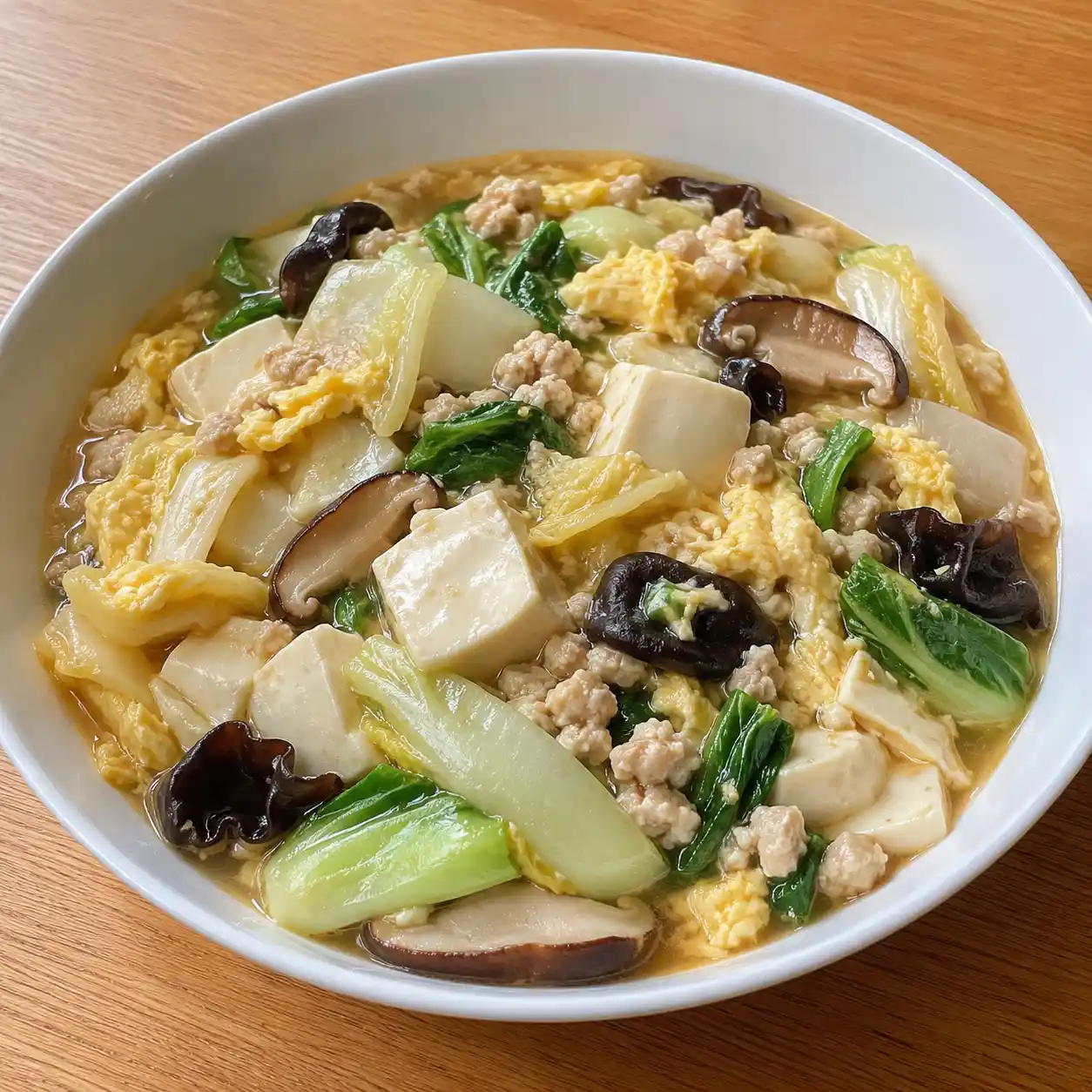 麻婆風雞胸蛋豆腐低油版