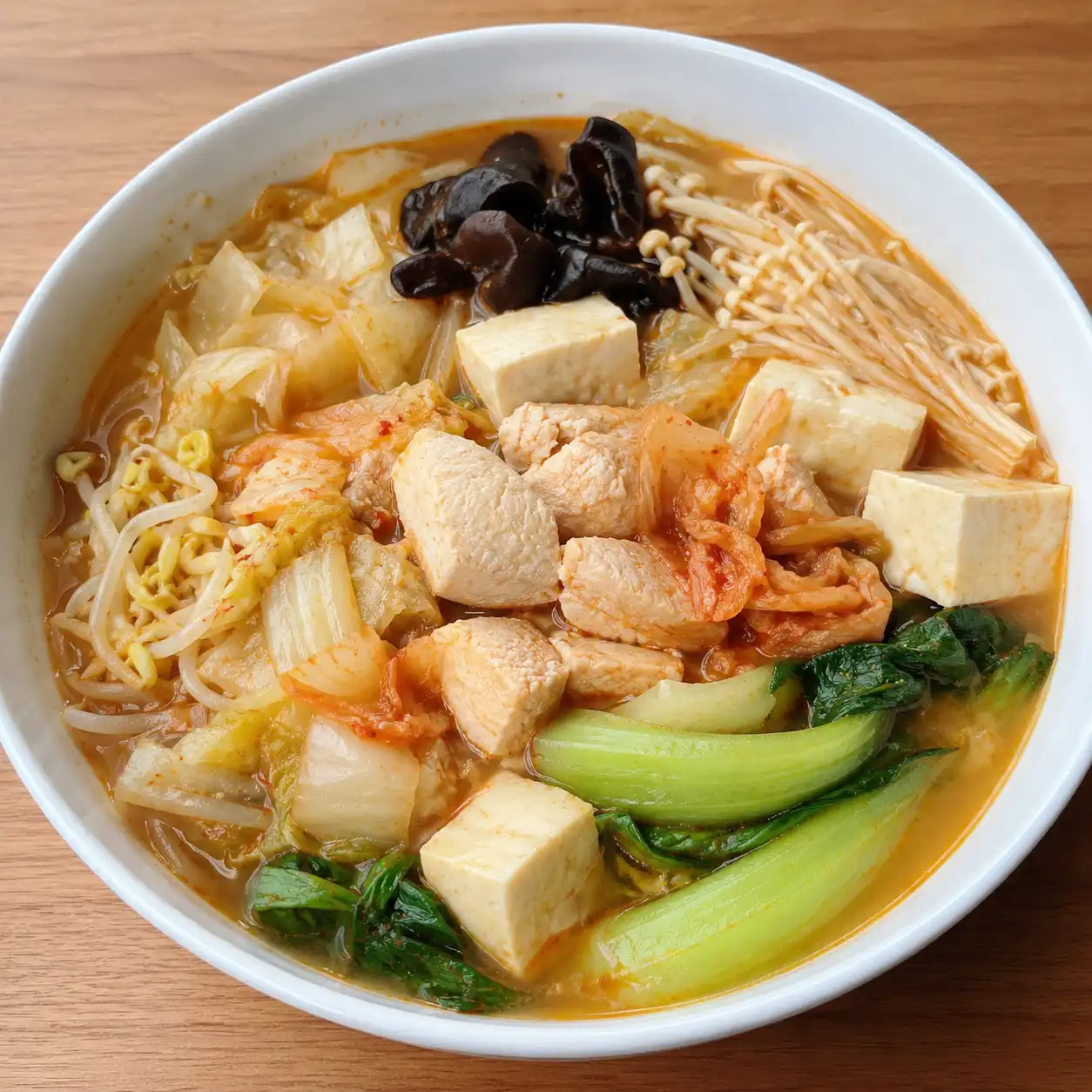 泡菜雞胸豆腐高纖燉