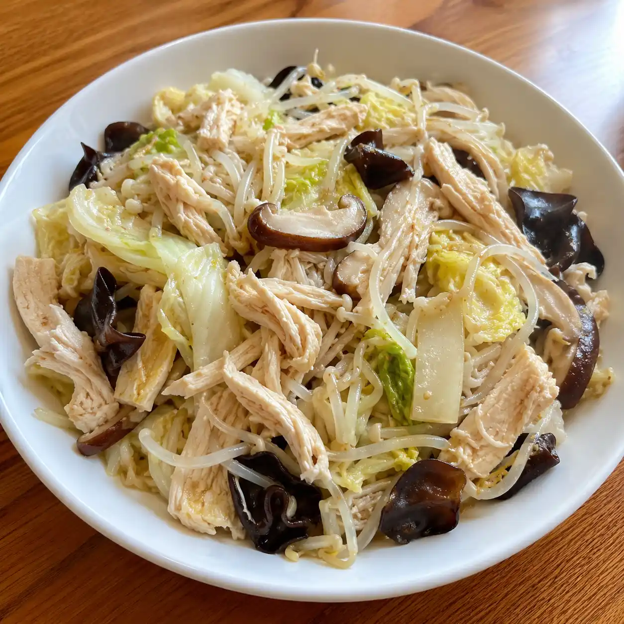 胡麻雞胸金針菇白菜低油版