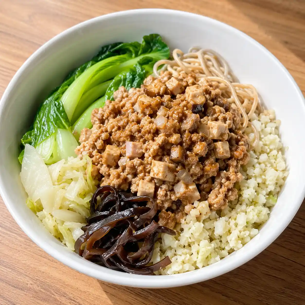 台式肉燥麵風瘦肉花椰米拌麵