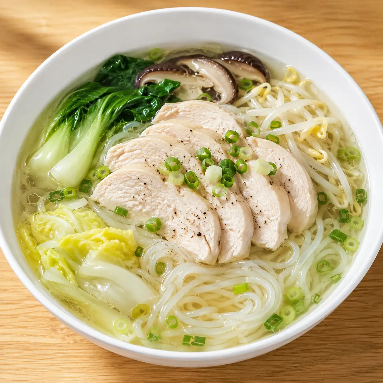 雞胸陽春麵感蒟蒻湯麵