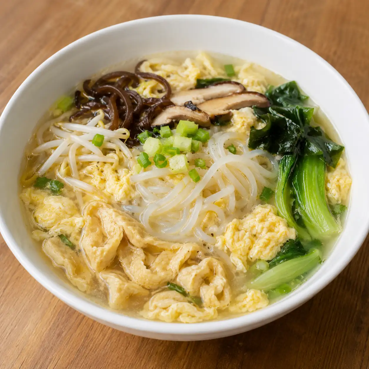 台式湯意麵風豆皮蛋花蒟蒻麵