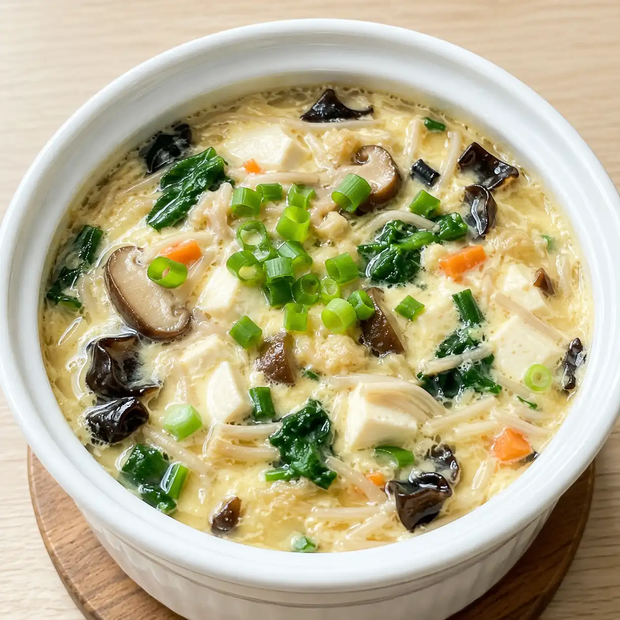 香菇豆腐蒸半份燕麥麵盅