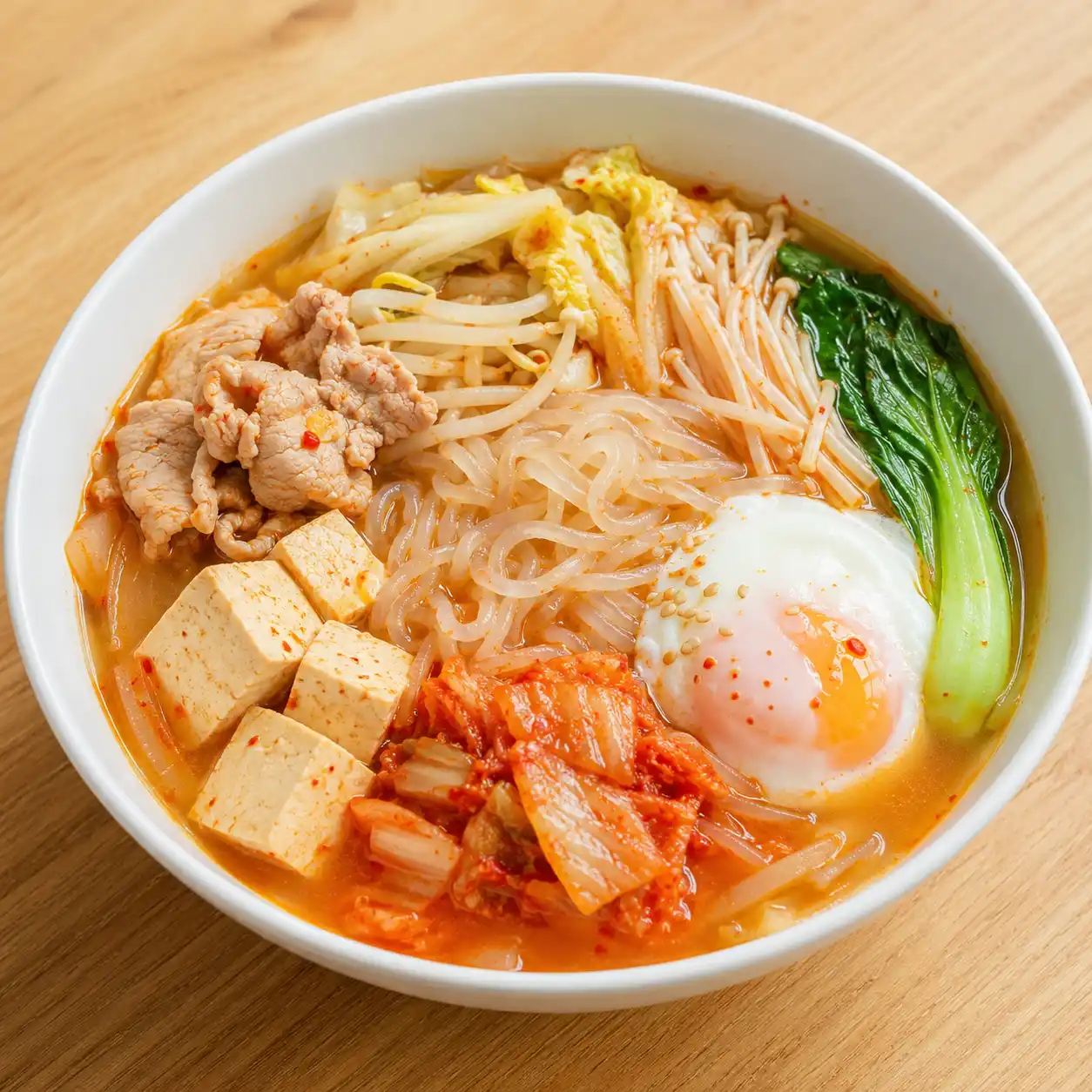 韓式泡菜豆腐蒟蒻拉麵