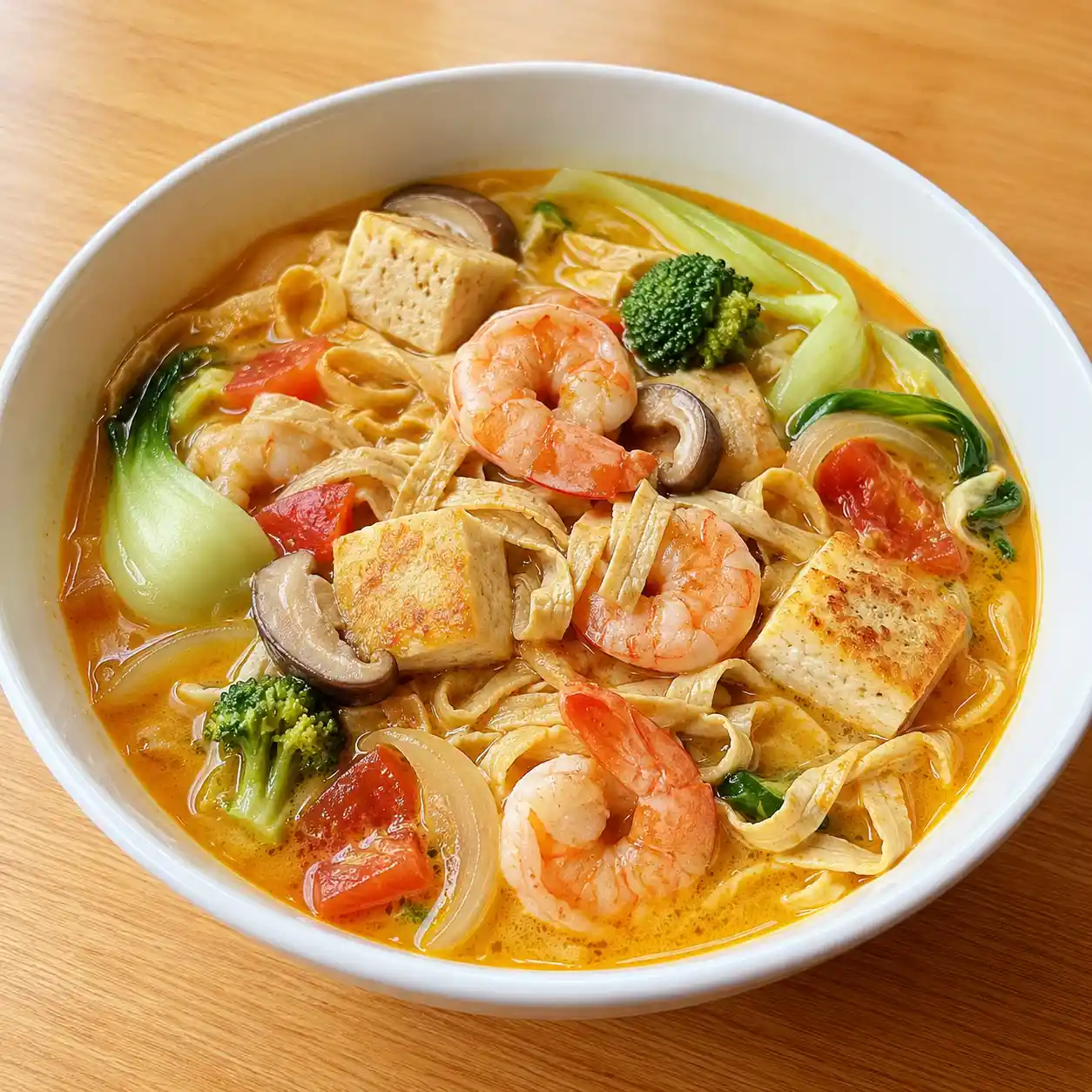 南洋椰香蝦豆腐豆皮絲湯麵