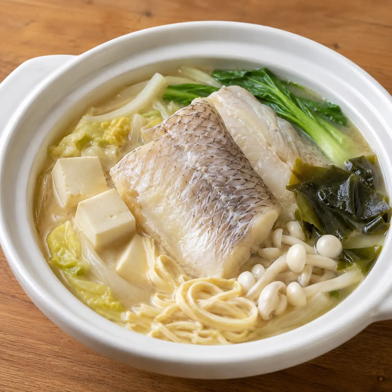 味噌魚片千張絲鍋麵