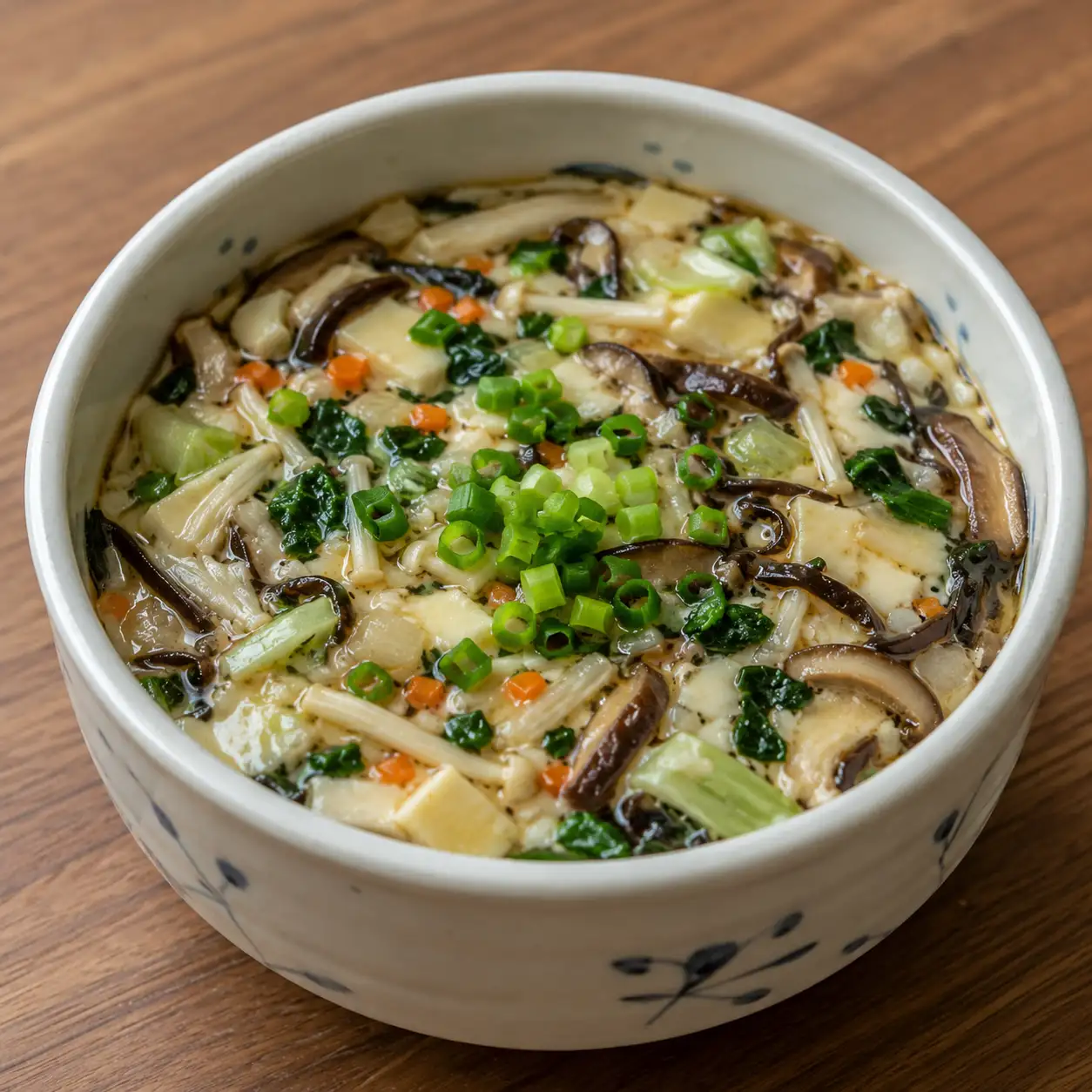 香菇豆腐蒸菇絲木耳盅