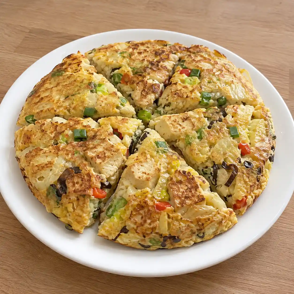 蔥燒豆腐花椰米蛋餅