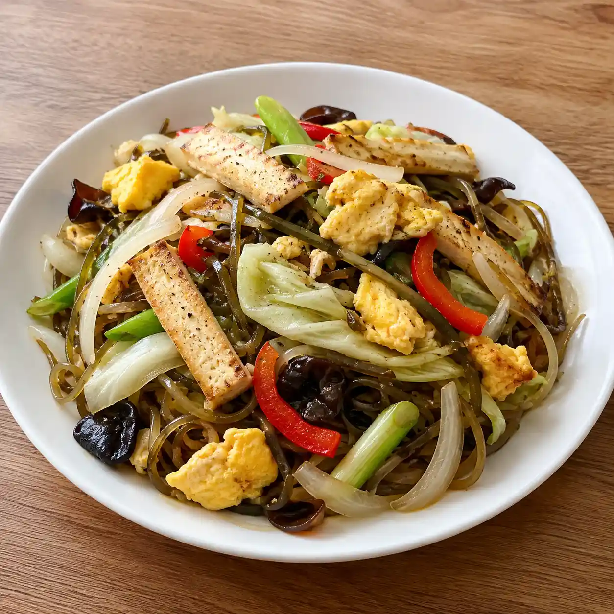 蔥燒豆腐昆布絲炒麵