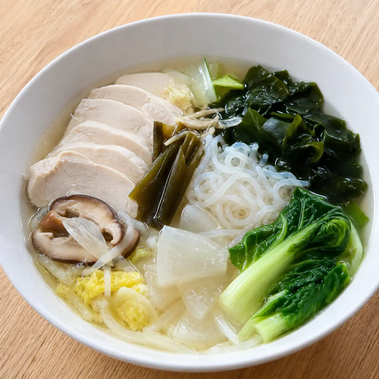 昆布雞胸海帶芽清湯麵