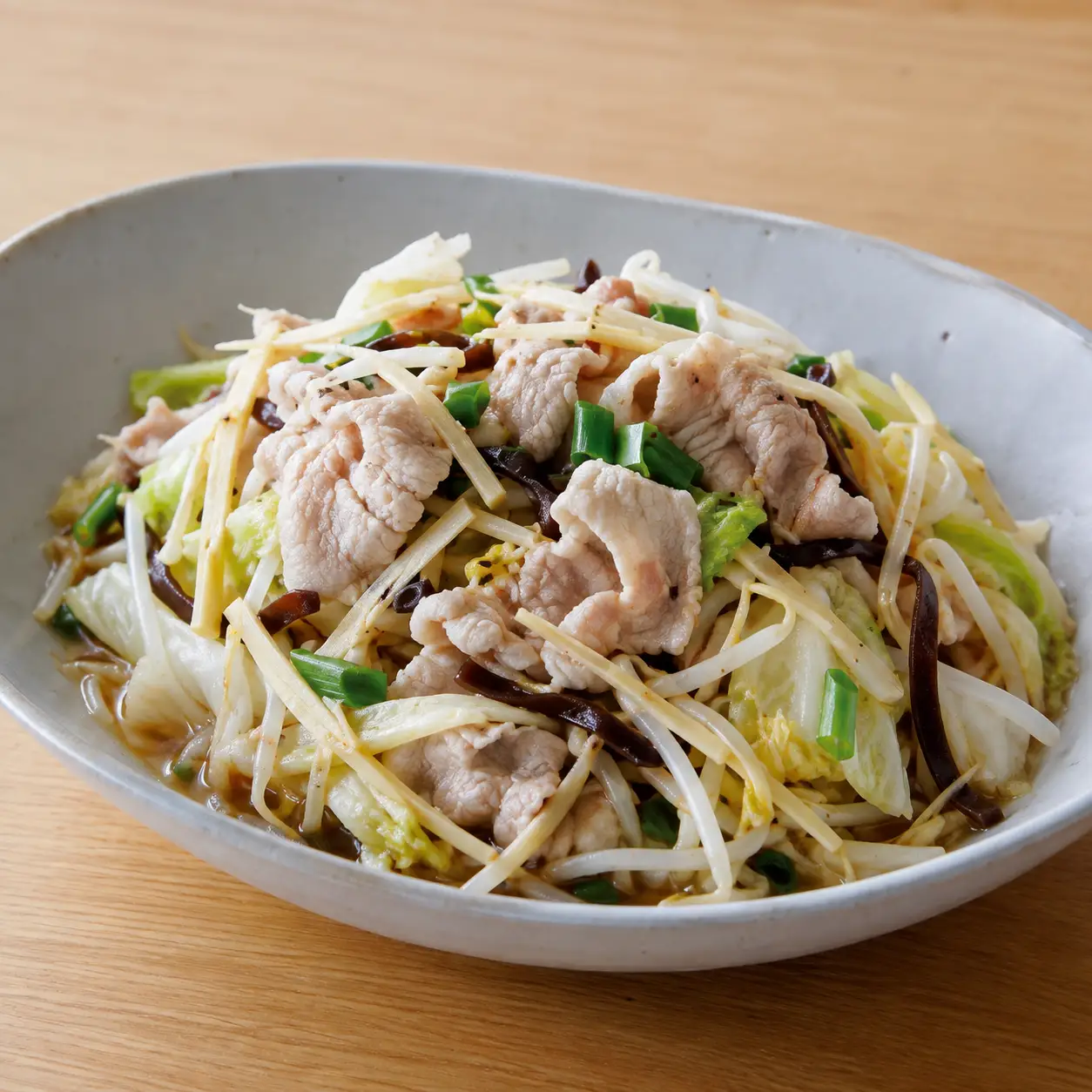 紫蘇瘦豬肉白菜筍絲沙拉