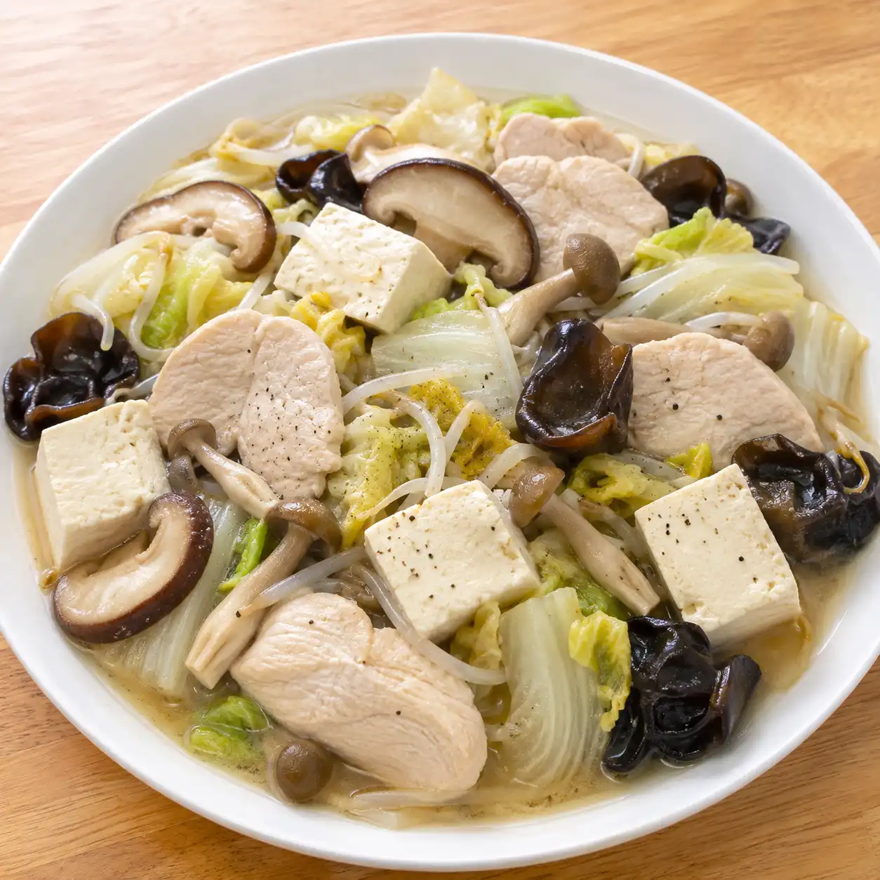 雞胸豆腐菇菇胡椒盤