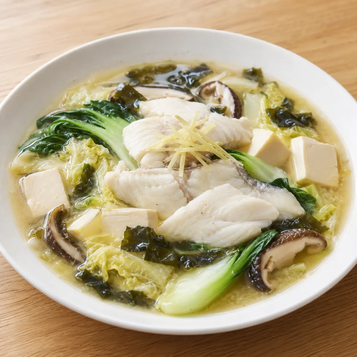 味噌魚片豆腐早餐盤