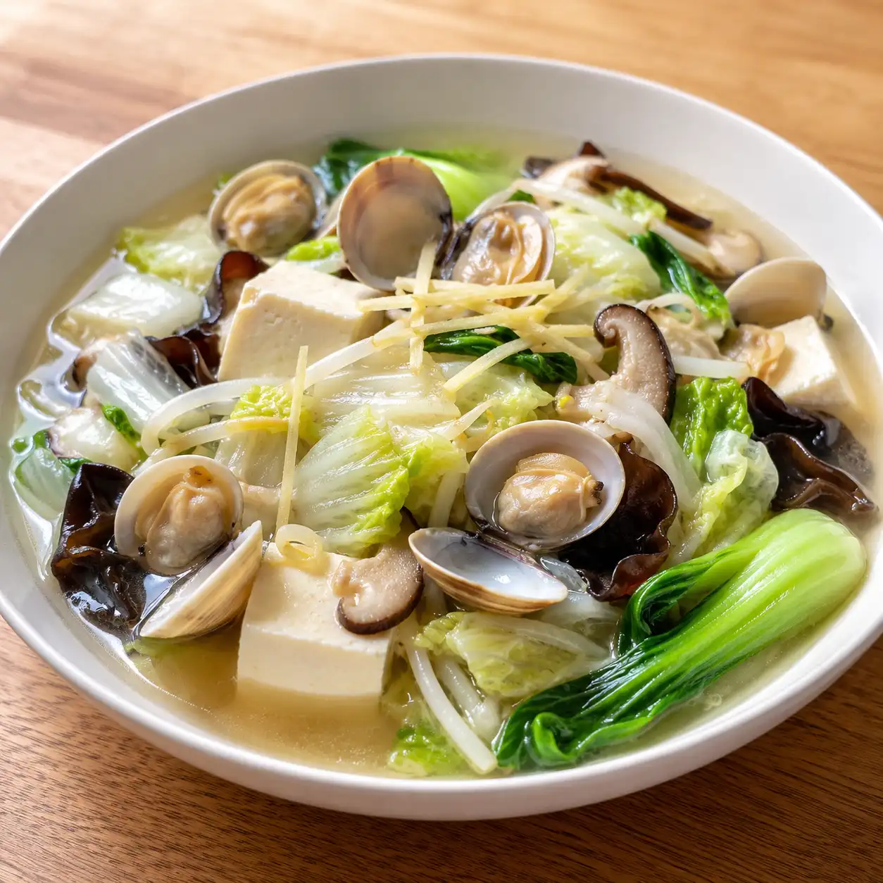 蛤蜊白菜豆腐盤