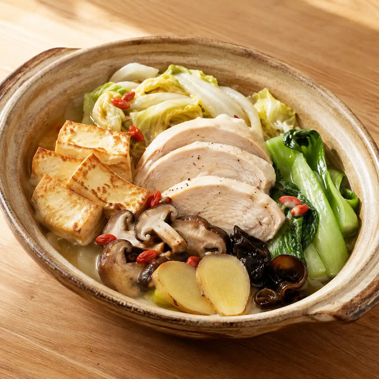 藥膳感雞胸豆腐盤
