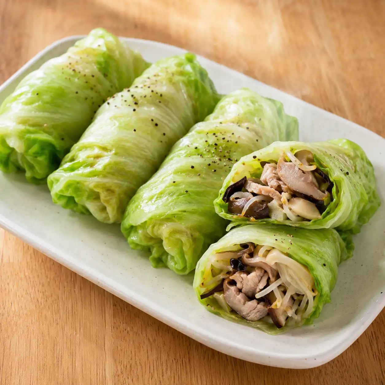 胡椒瘦肉洋蔥生菜捲