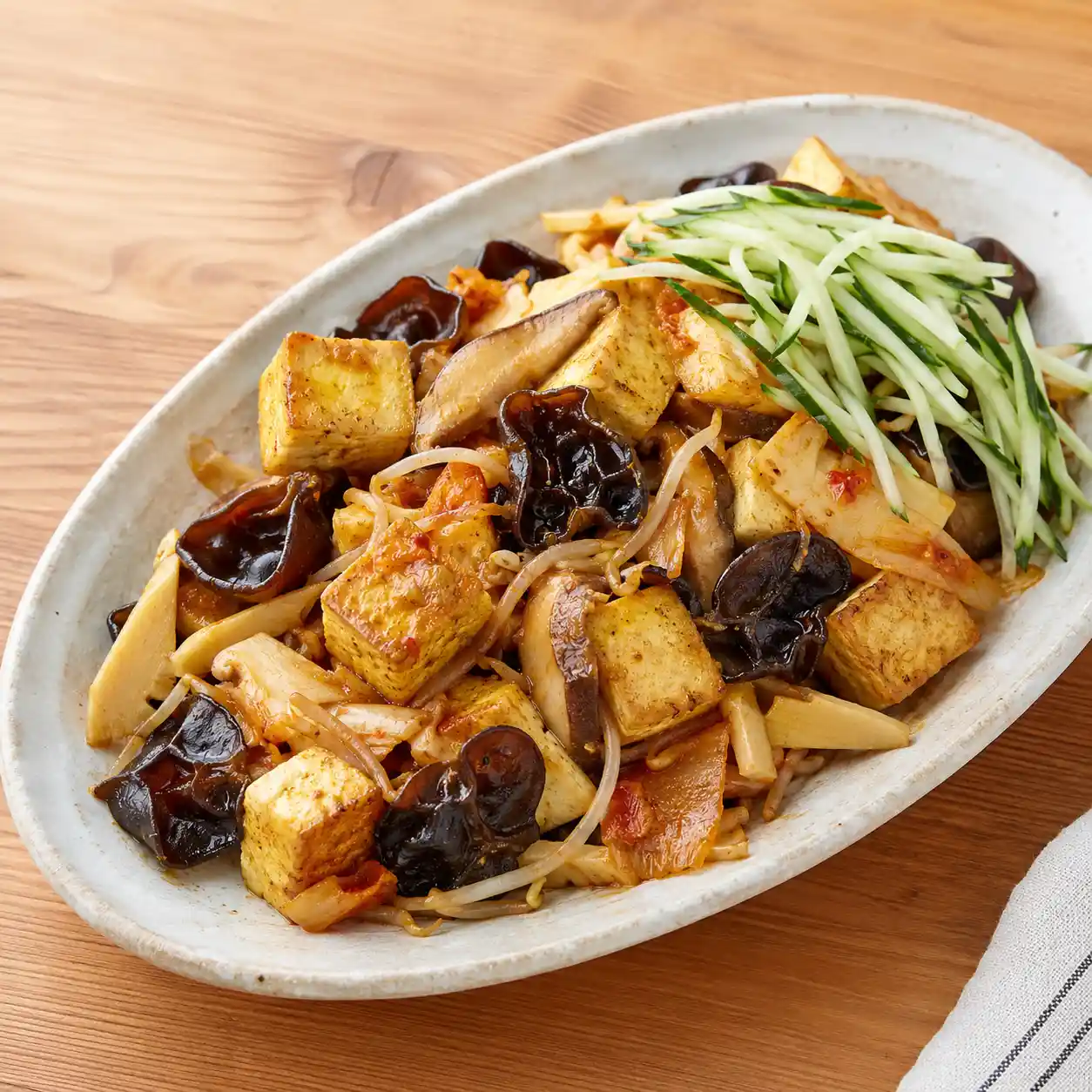 泡菜咖哩豆腐黑木耳熱拌