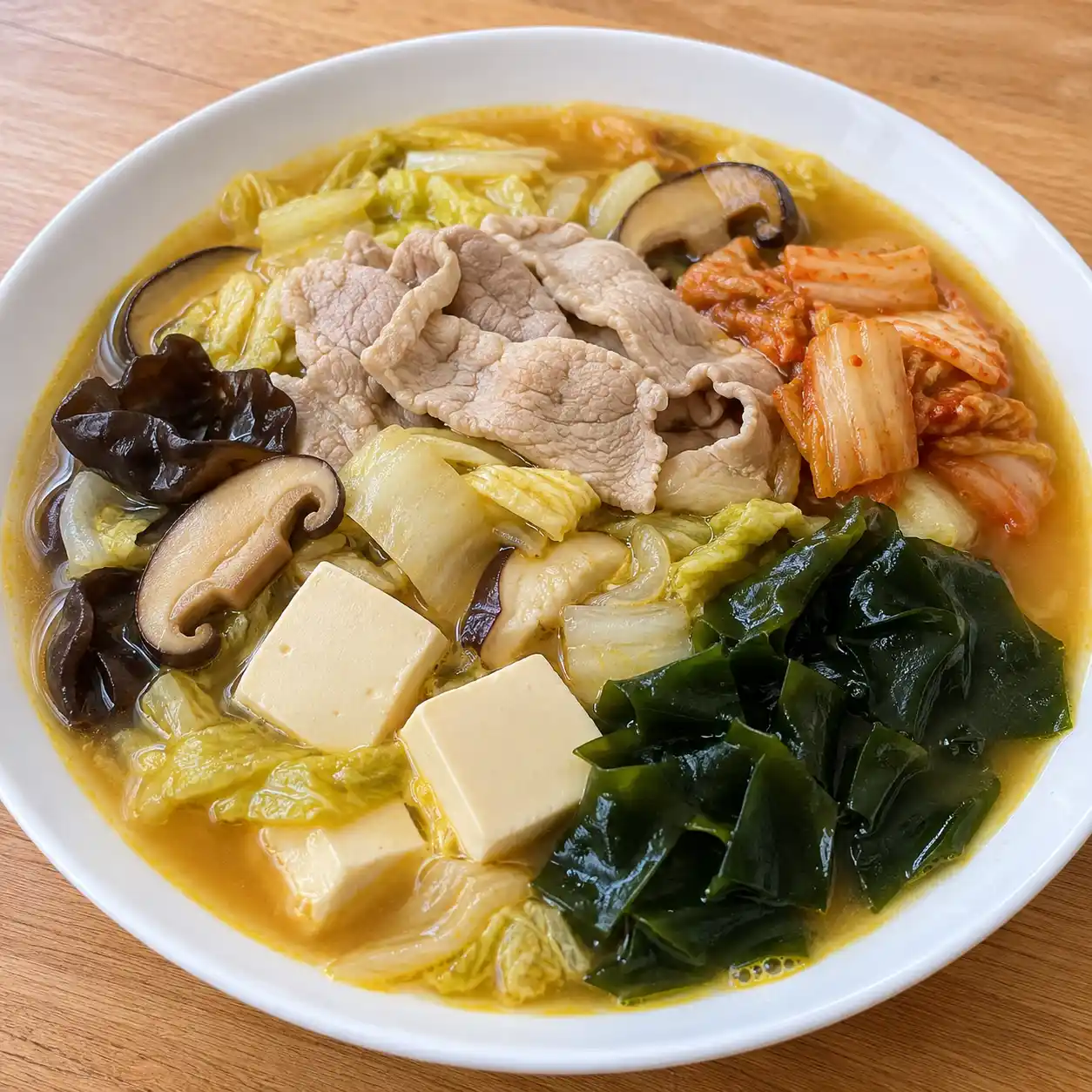 韓式咖哩瘦肉海帶芽豆腐盤