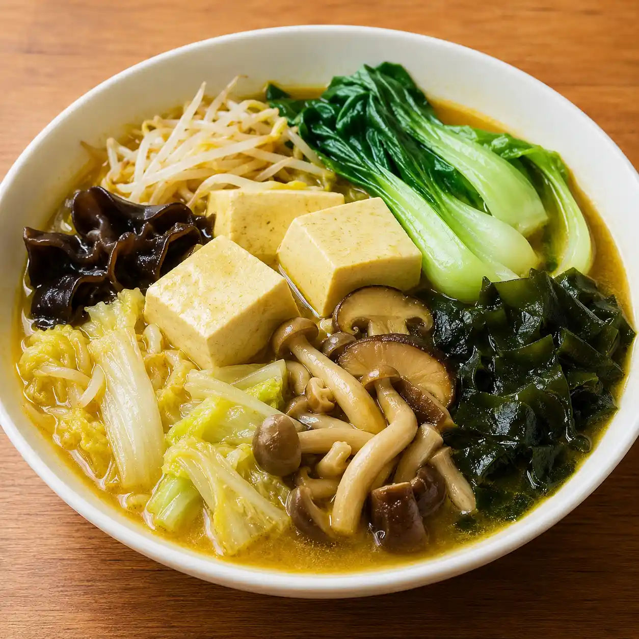 蘑菇咖哩豆腐海帶芽
