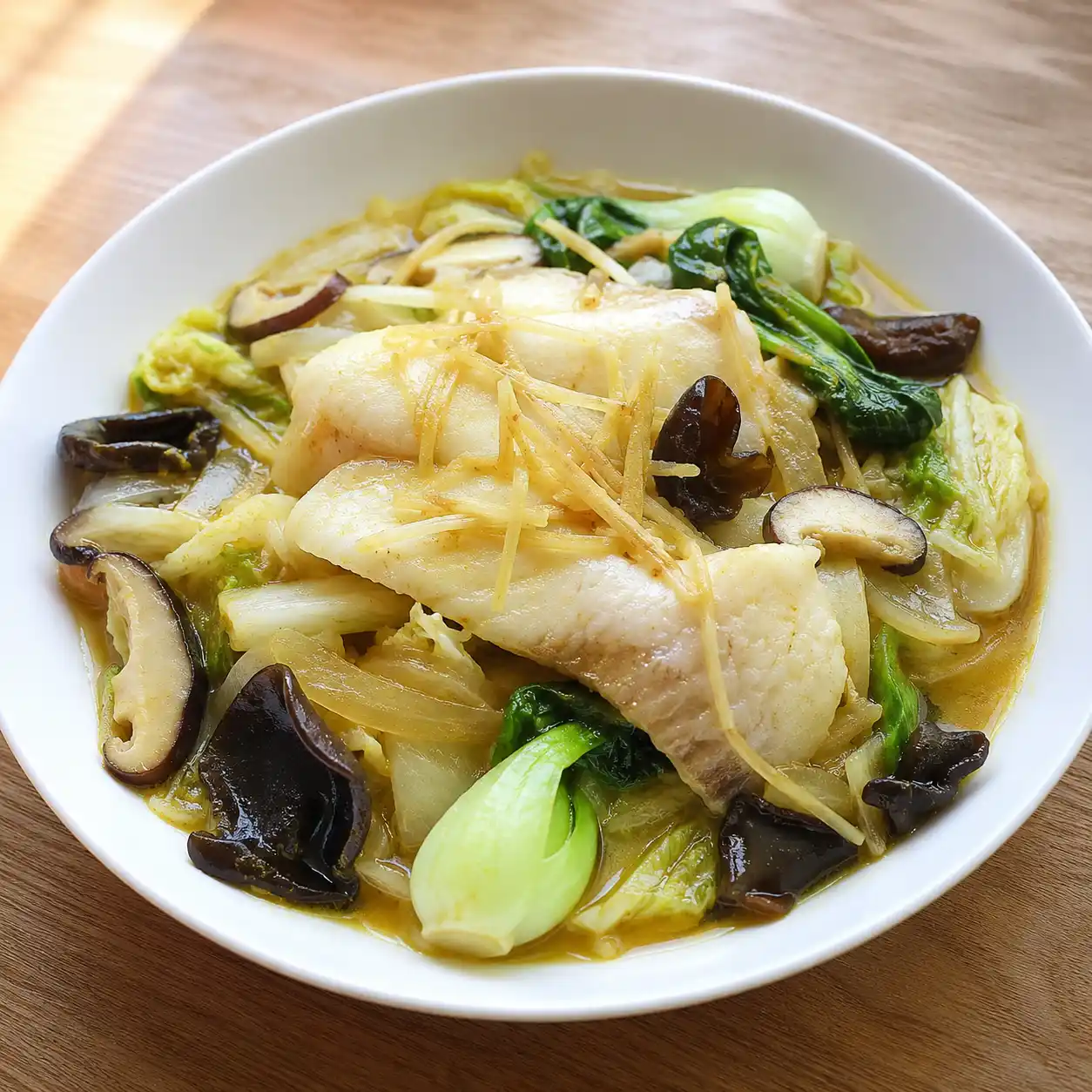 薑絲咖哩魚片白菜溫盤