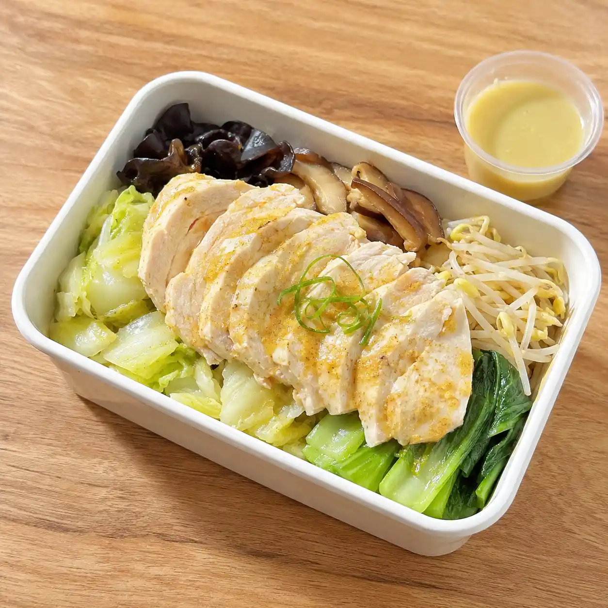 豆漿咖哩雞胸白菜冷拌盒