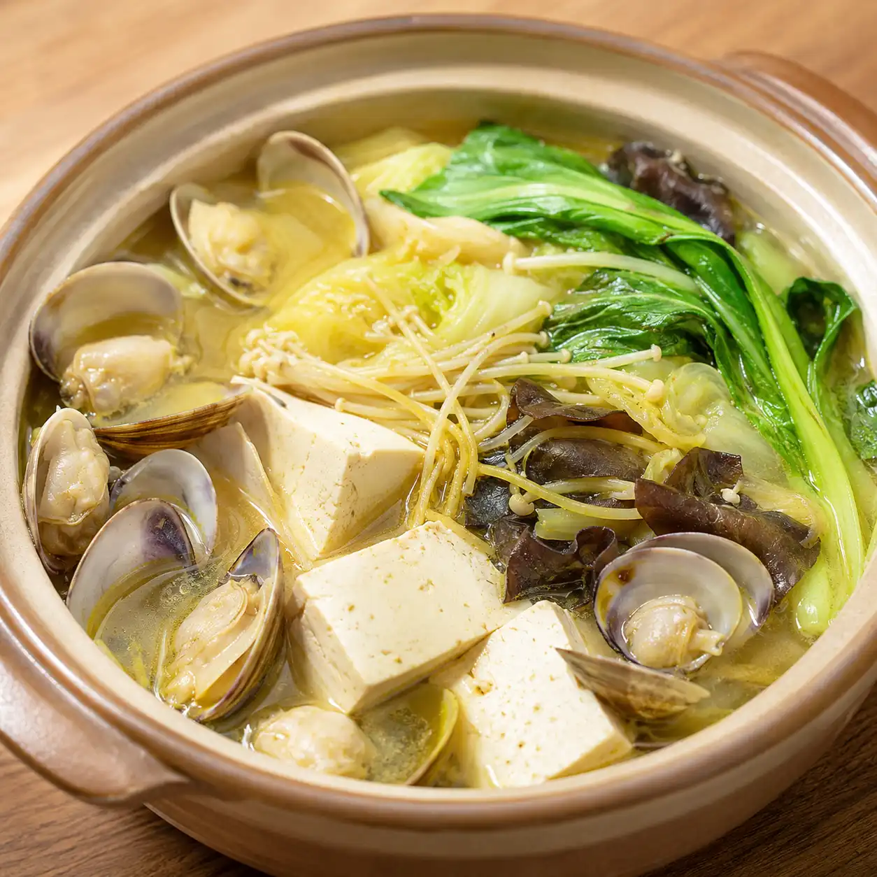 香茅咖哩蛤蜊白菜豆腐煲