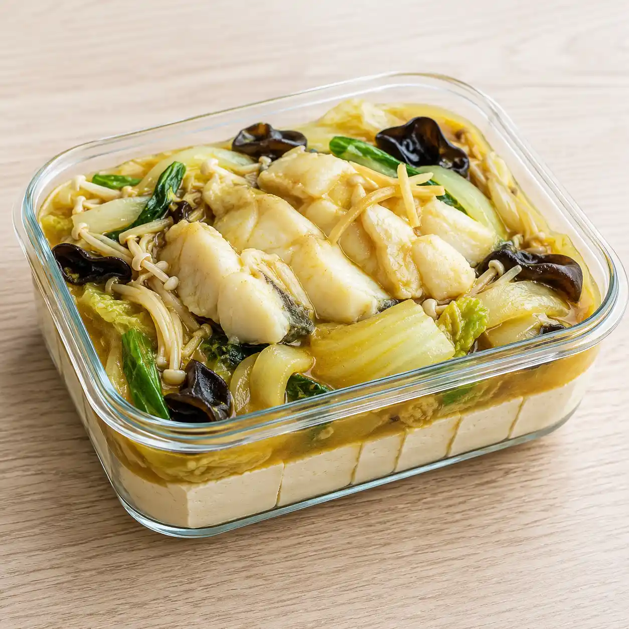 咖哩魚片豆腐雙層盒