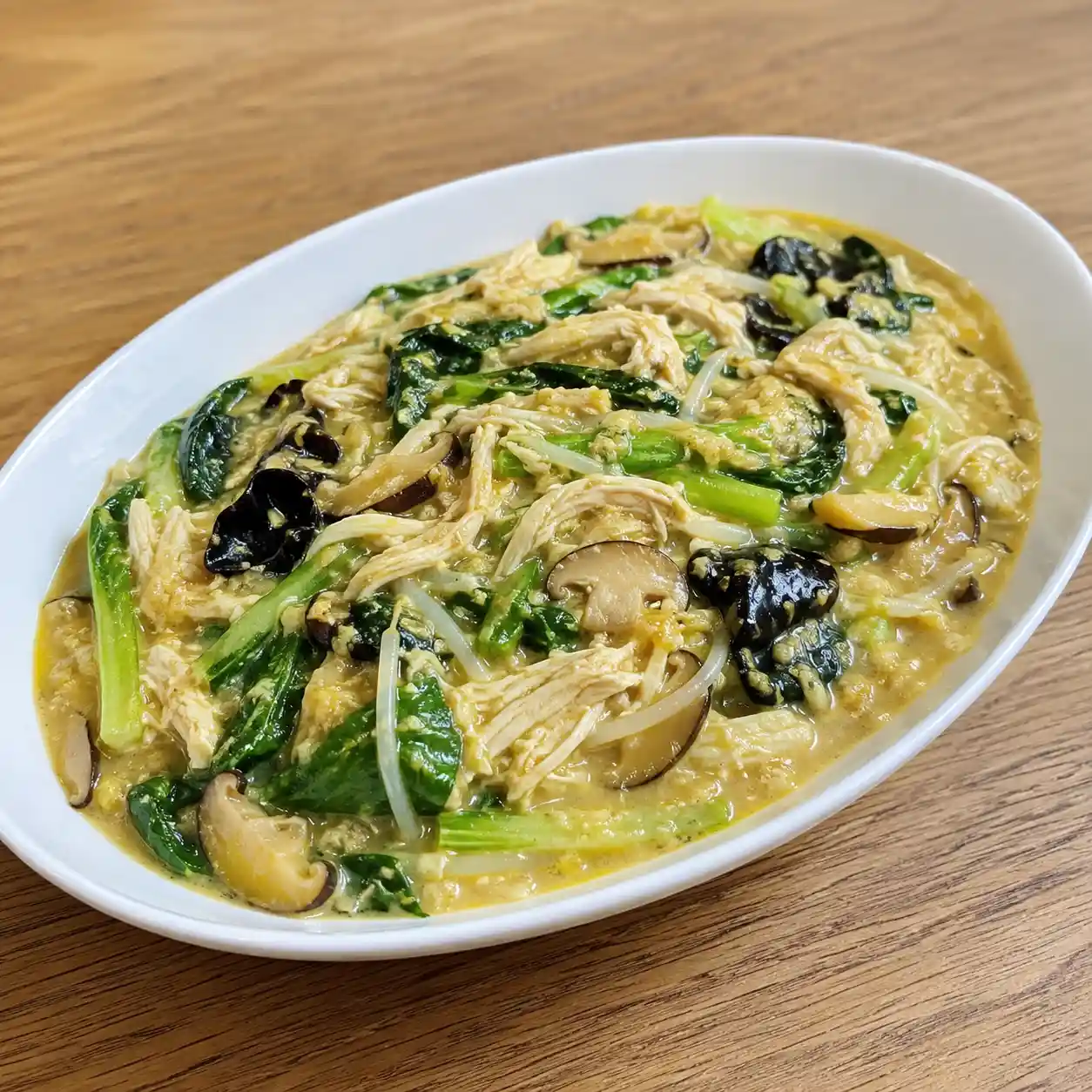 豆腐咖哩雞胸小白菜