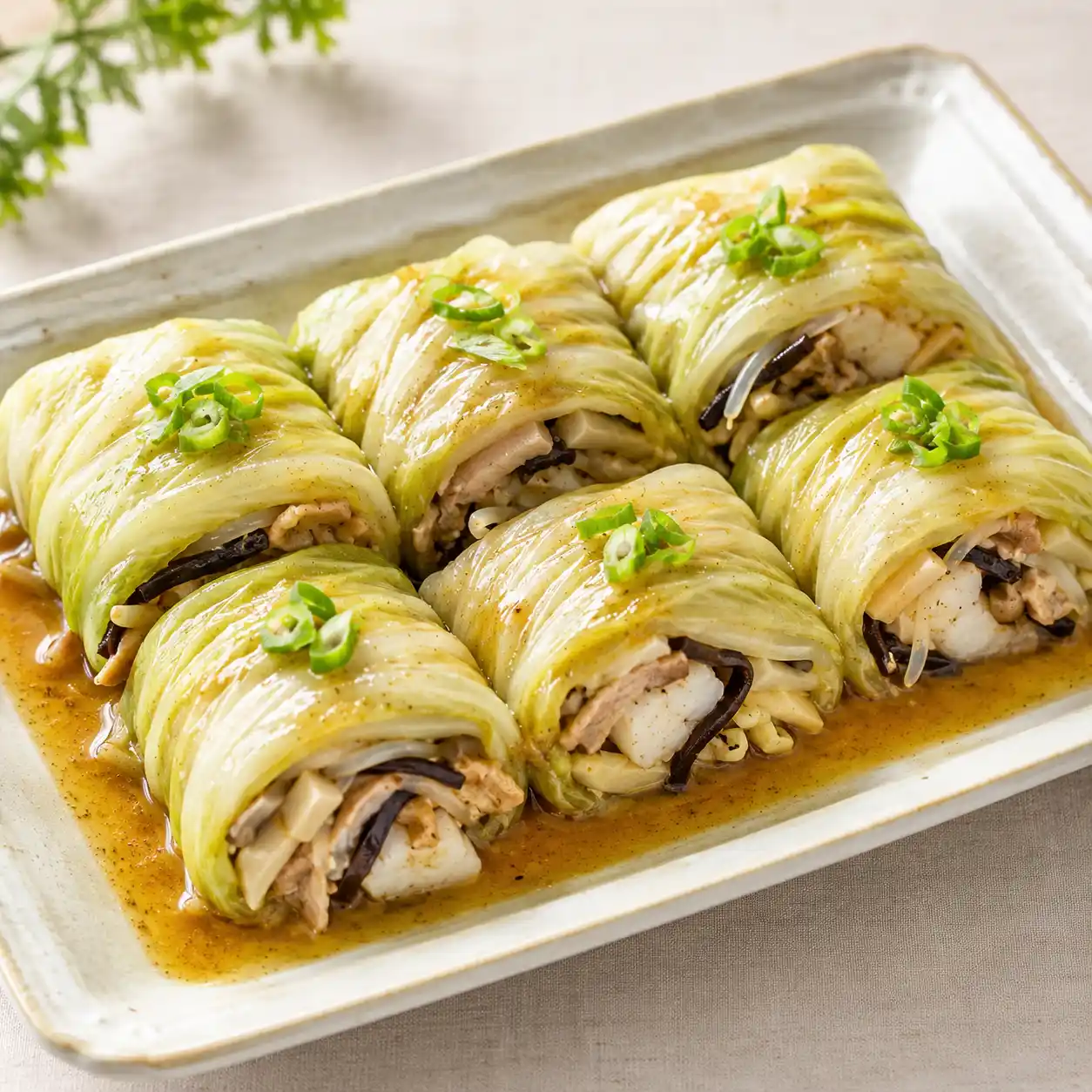 胡椒咖哩魚片瘦肉白菜卷