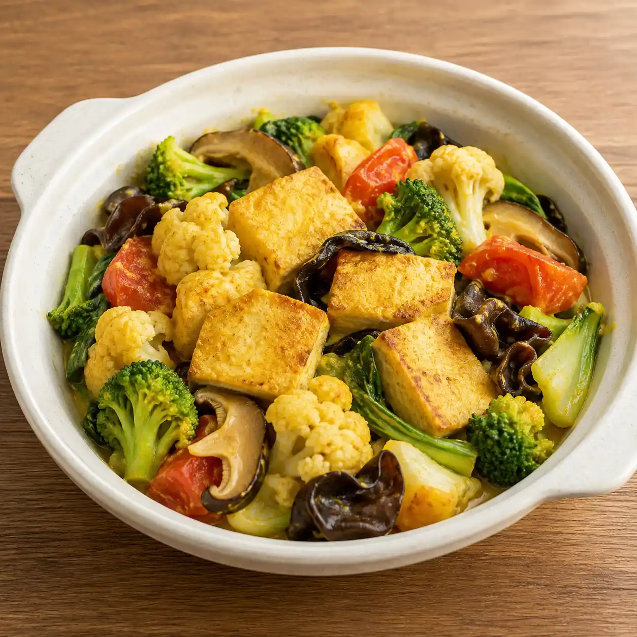 高纖咖哩豆腐花椰菜