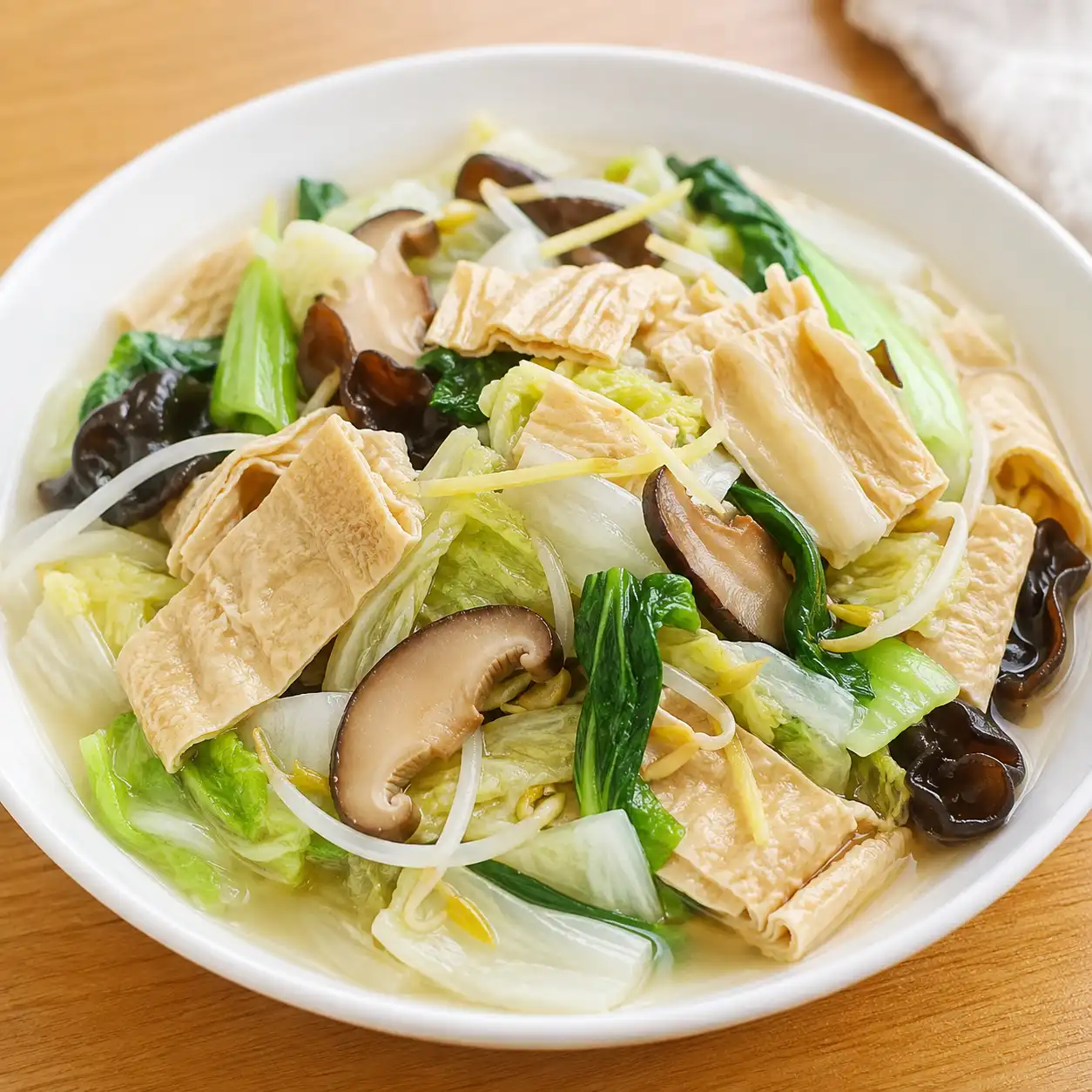 鹽麴豆皮白菜盤